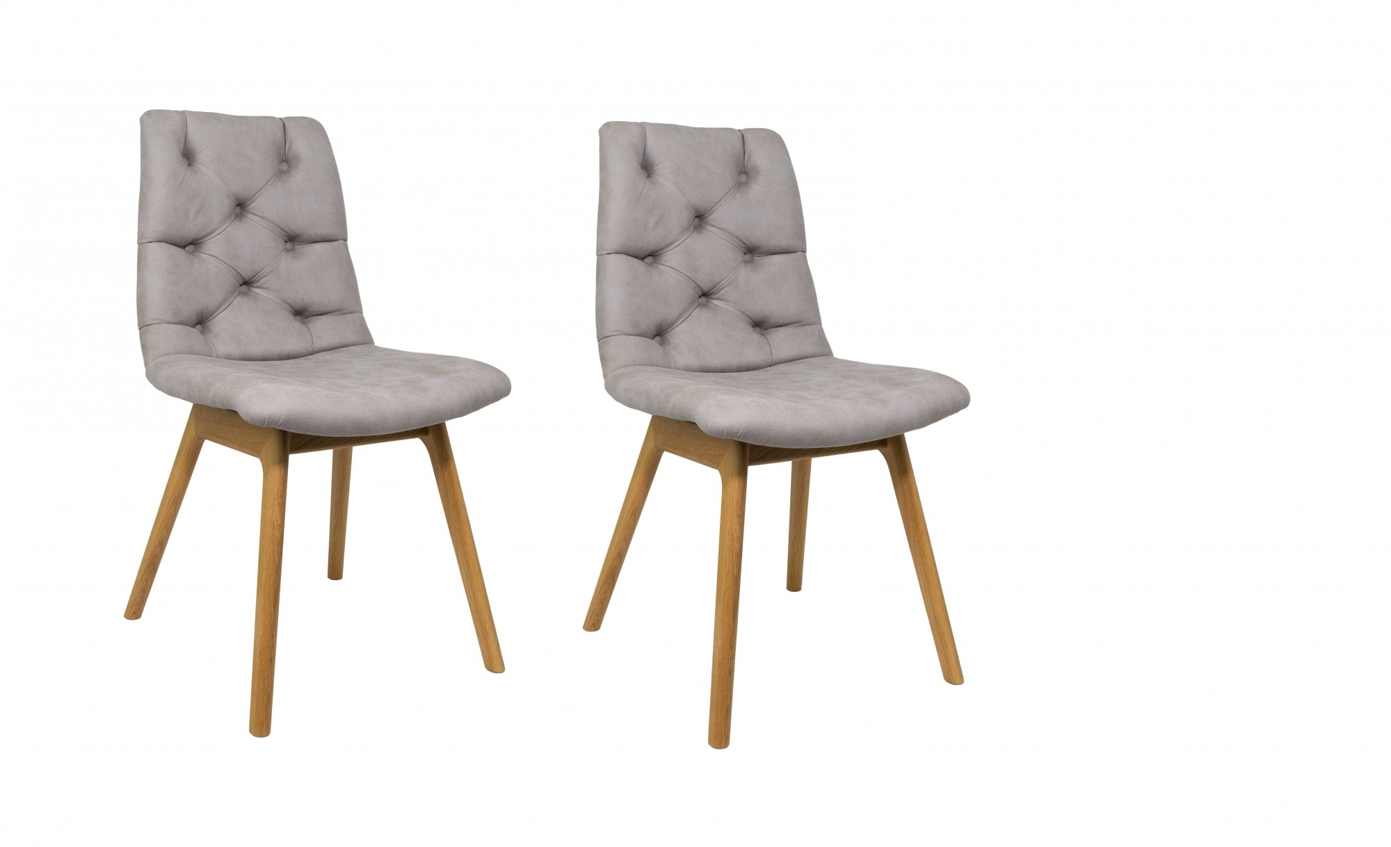 4-Fußstuhl ANDAS, B:46cm H:89cm T:57cm, grau, Massivholz, Polyester, Sperrholz, Stühle, "Ramon", mit Massivholzbeinen, verschiedene Stoffe und Farben