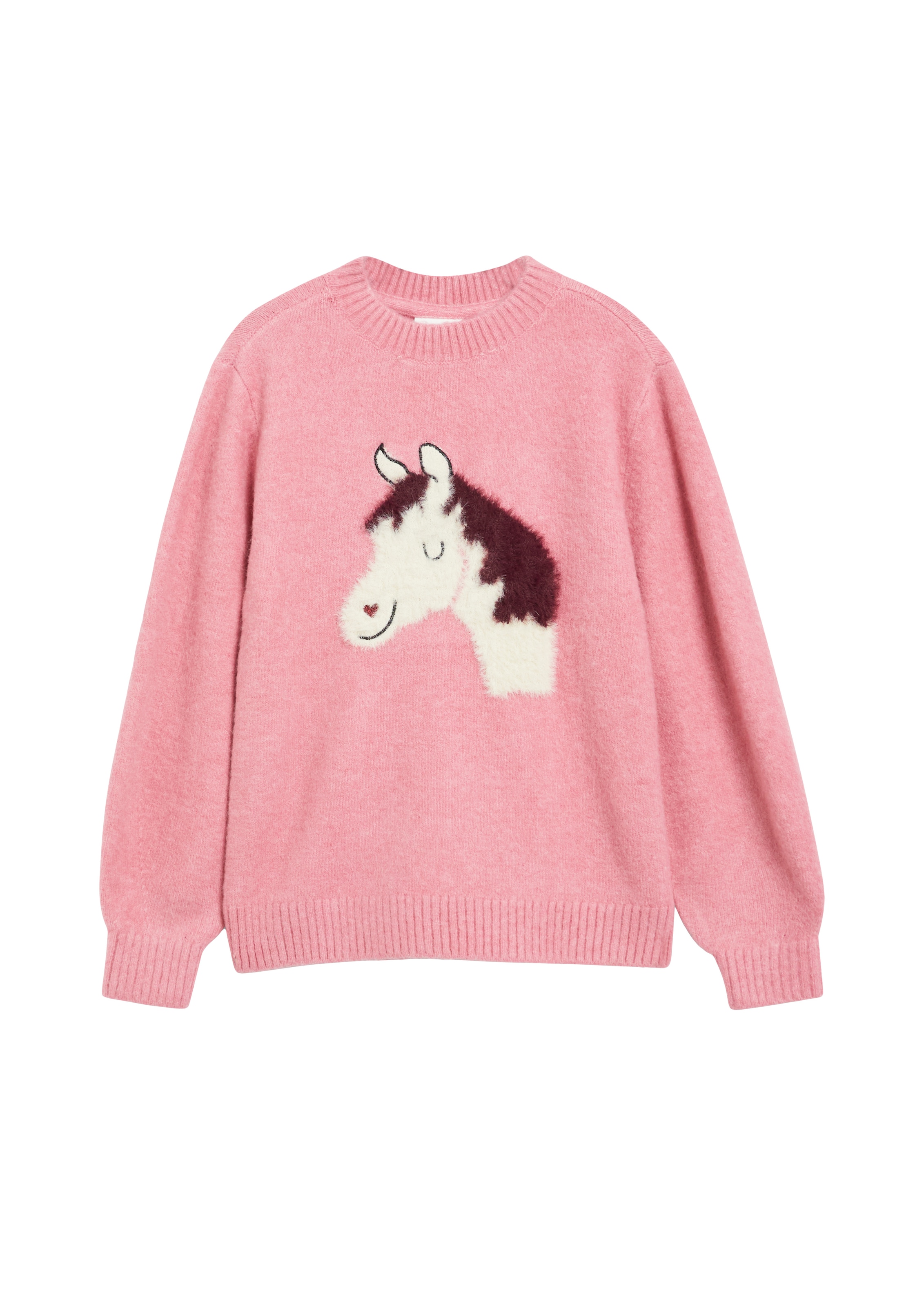 s.Oliver Junior Rundhalspullover Pony-Motiv