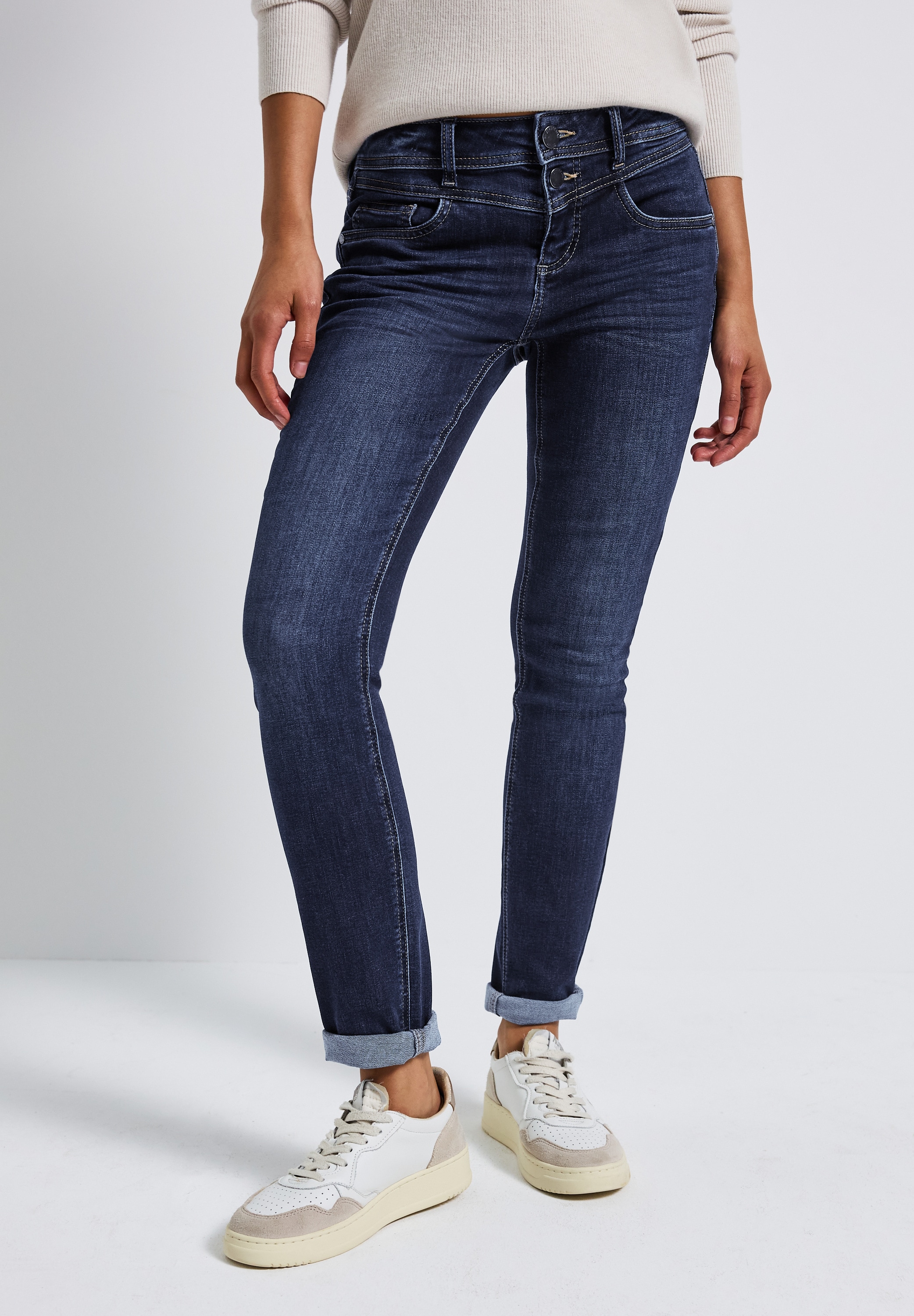 STREET ONE Slim-fit-Jeans, Middle Waist