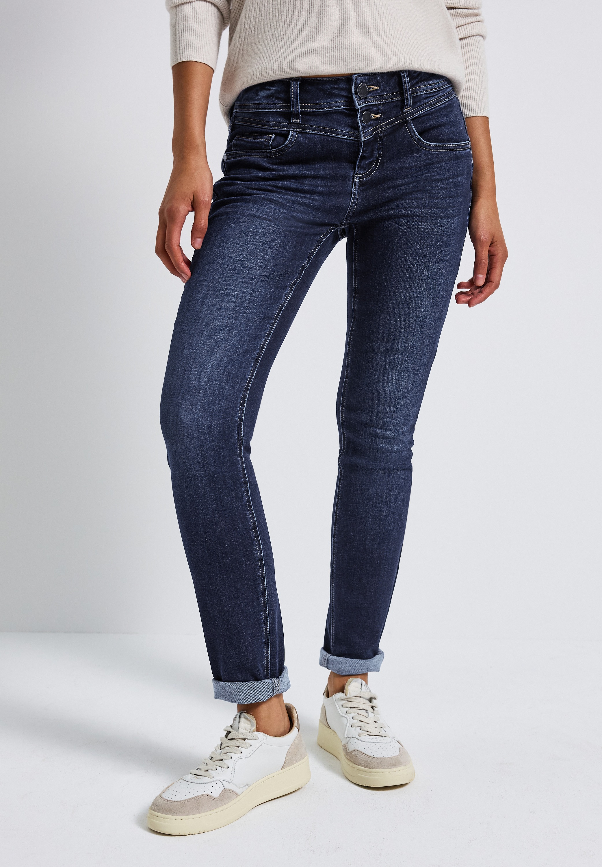 STREET ONE Slim-fit-Jeans, Middle Waist günstig online kaufen