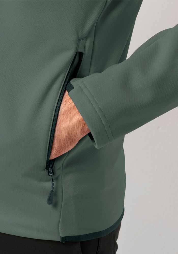 Jack Wolfskin Fleecejacke »ALPGRAT HOODED FZ M«, mit Kapuze