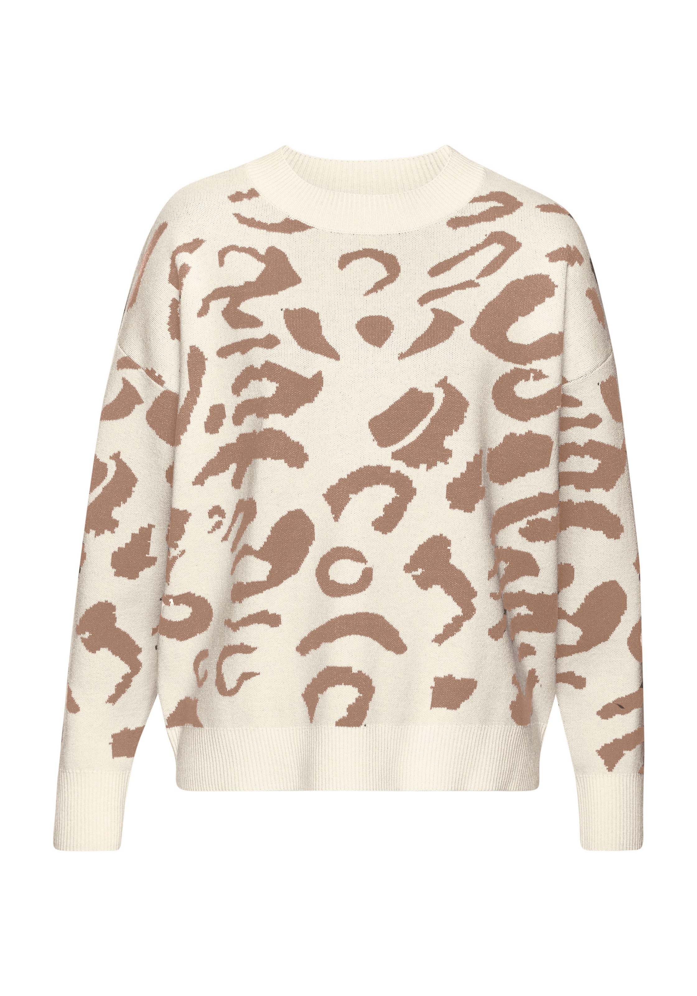 LASCANA Jacquardpullover, mit Leomuster, Strickpullover, Animalprint, modisch