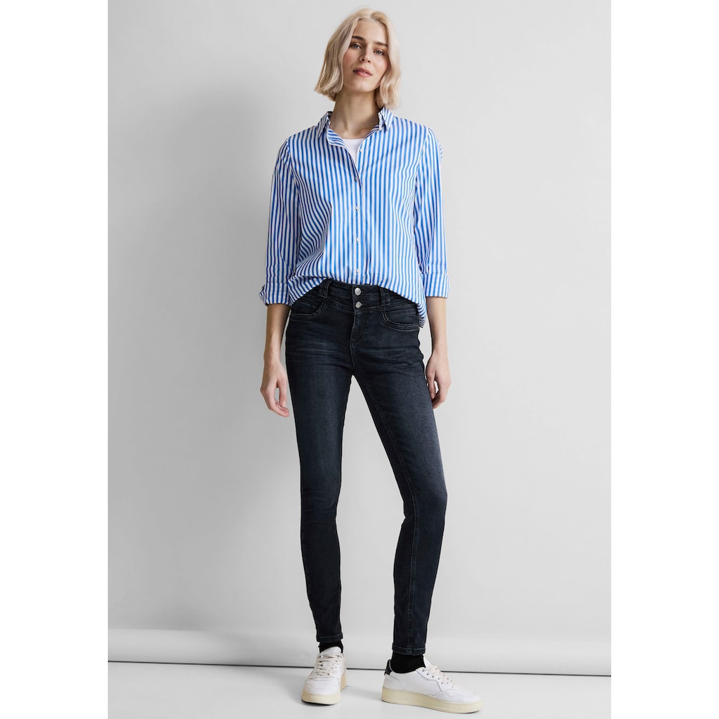 STREET ONE Slim-fit-Jeans, in dunkler Waschung