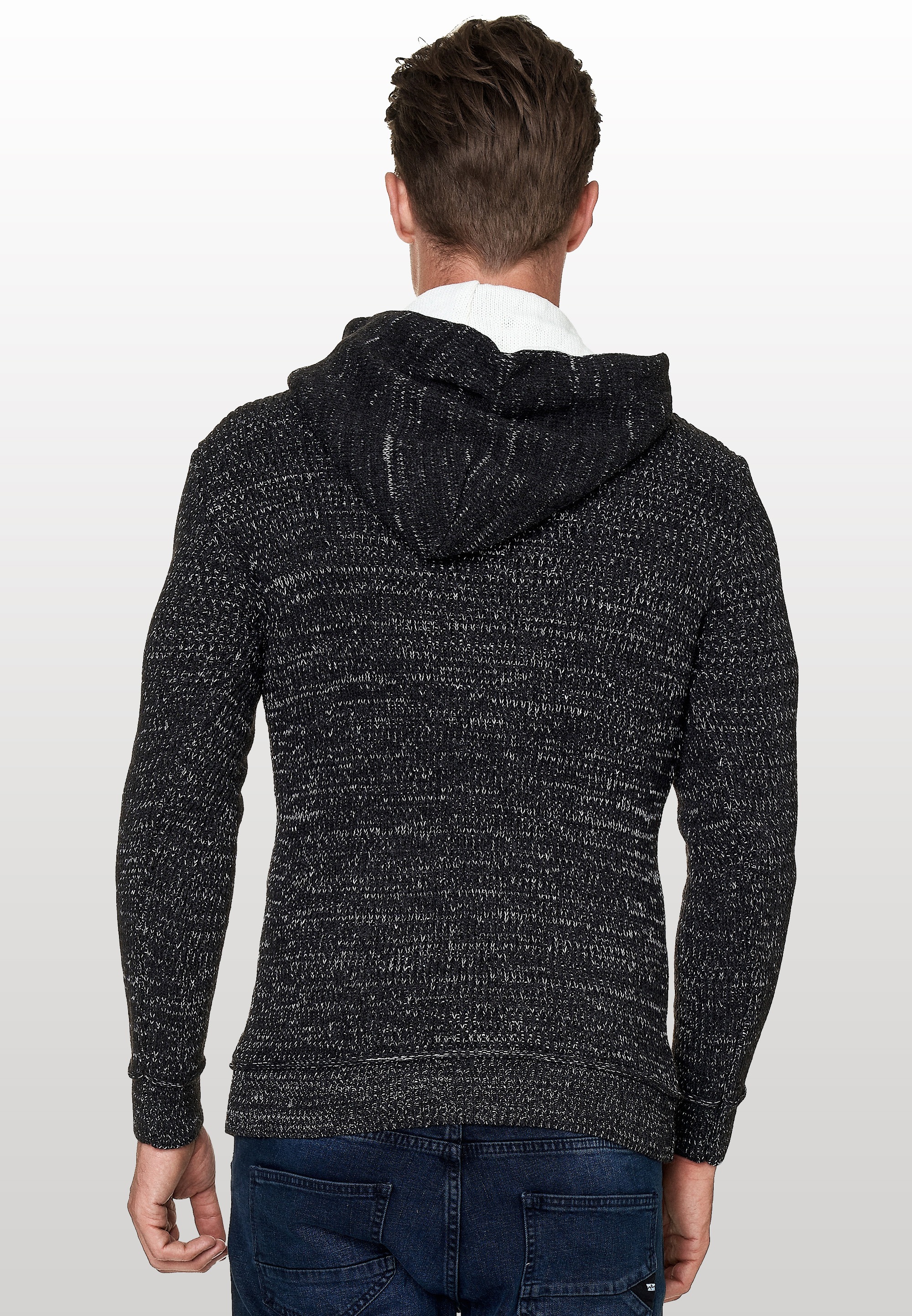 Rusty Neal Kapuzensweatshirt, mit stylischem Ausschnitt