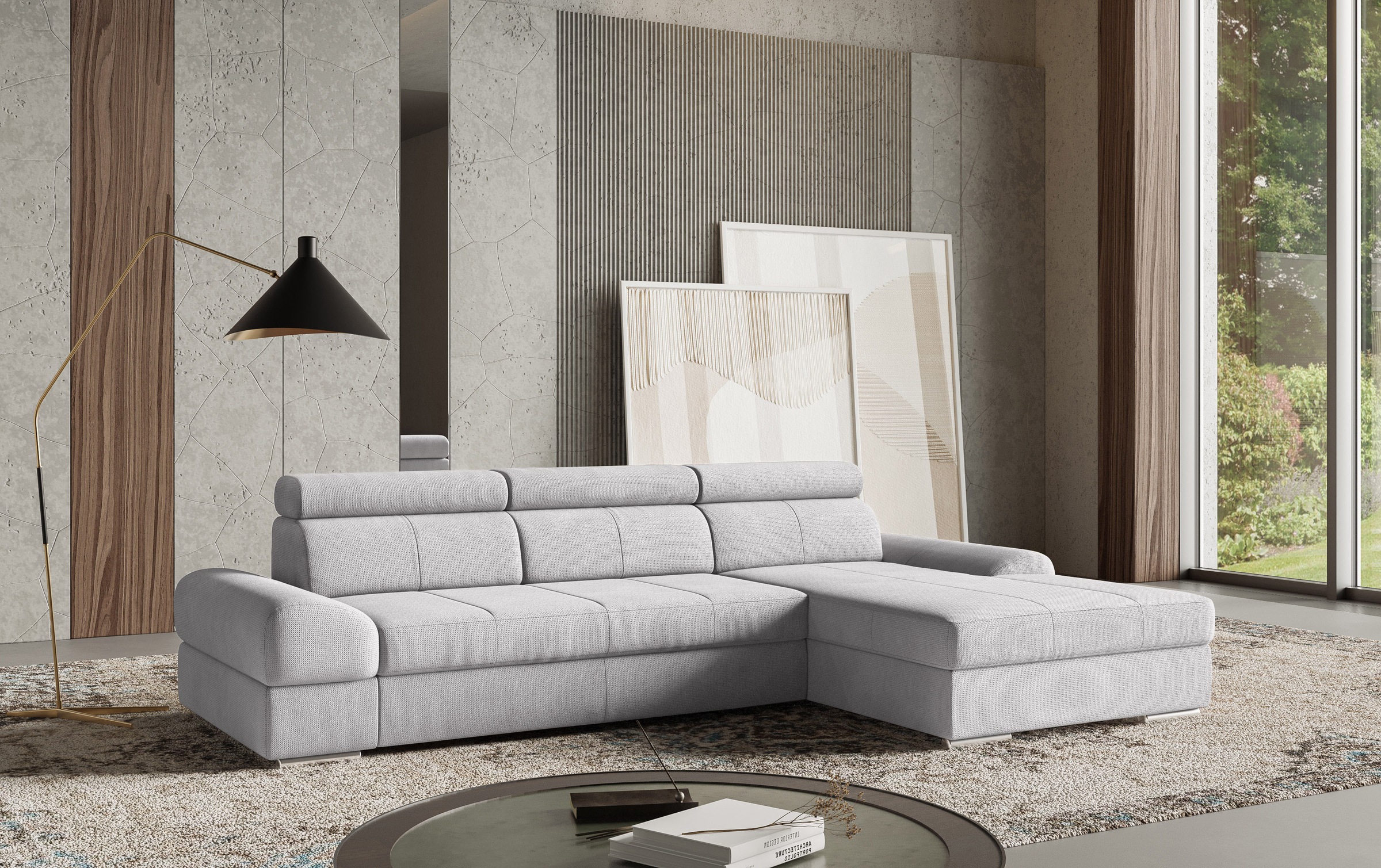 sit&more Ecksofa "Broadway L-Form" inklusive Kopfteilverstellung, wahlweise mit Schlaffunktion
