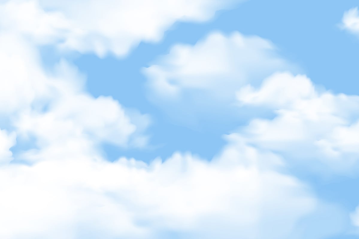 A.S. Création Vliestapete "Wolken-Tapete Blau Weiß Fototapete Kinderzimmer" matt glatt