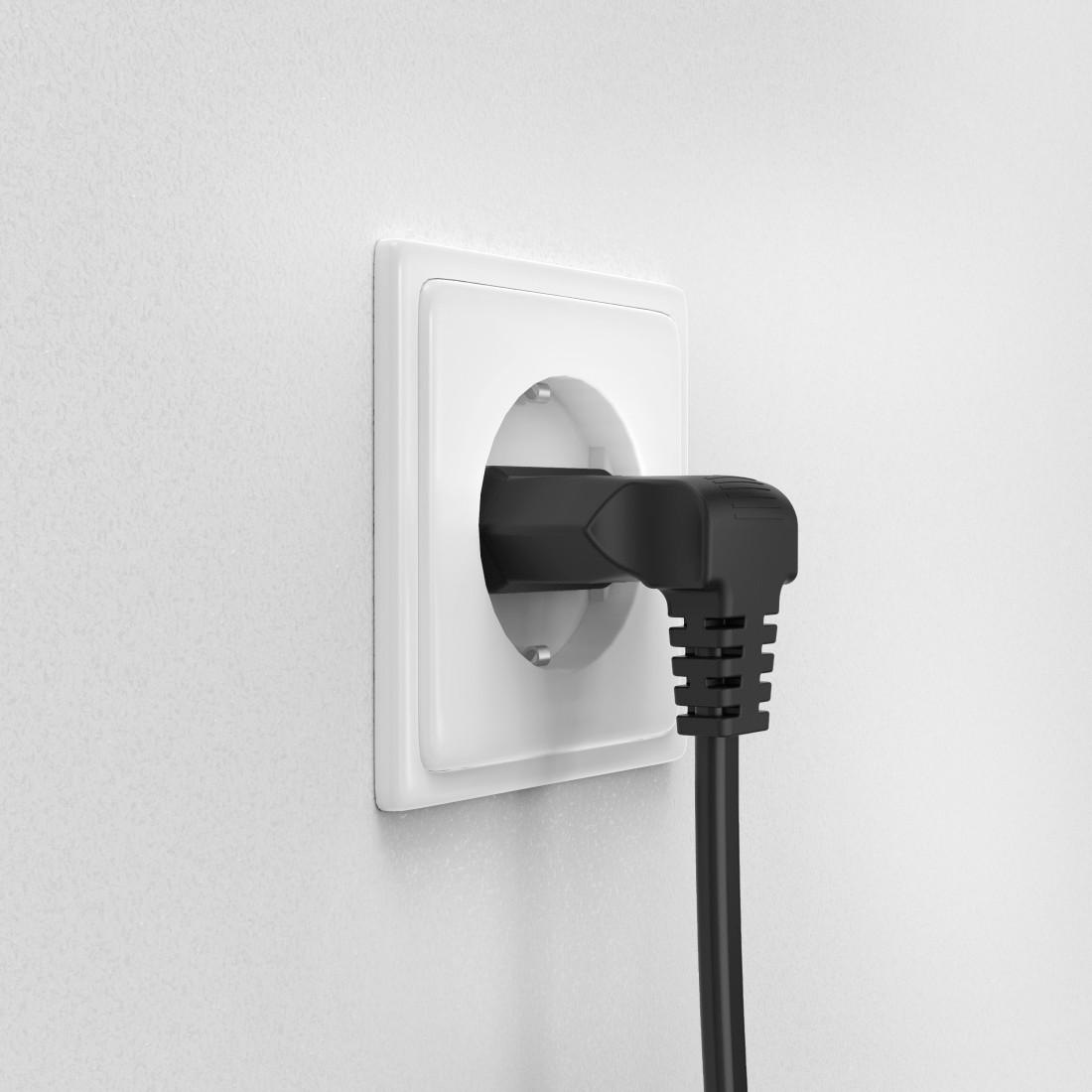 Hama Netzkabel »Netzkabel, beidseitig gewinkelt, Euro Stecker, Doppelnut, C7, 1,5 m«, Typ C (Eurostecker), 150 cm