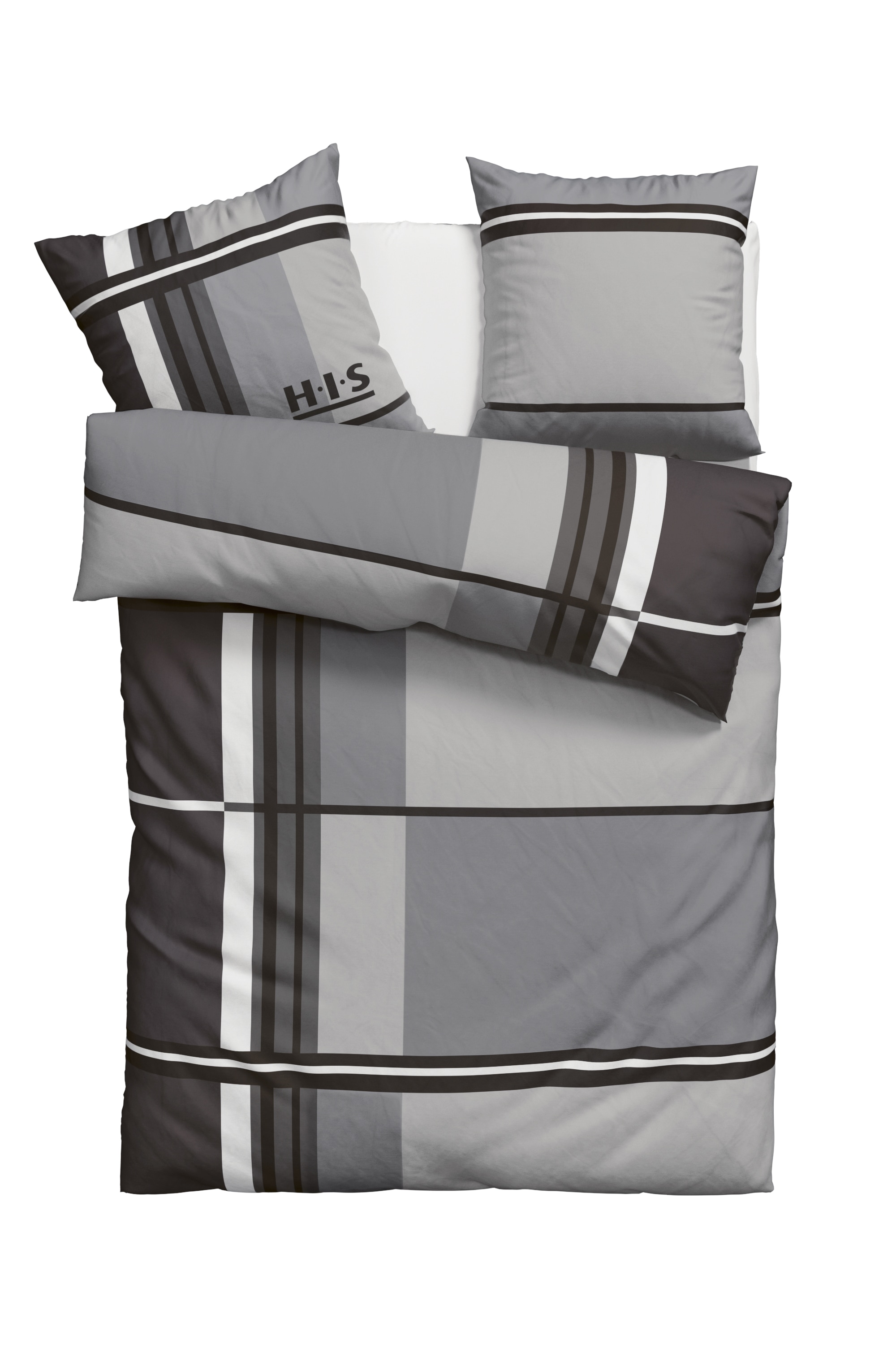 H.I.S Bettwäsche "Cassia" 2 Stk. tlg. in sportlichem Karo Design,Bettwäsche günstig online kaufen