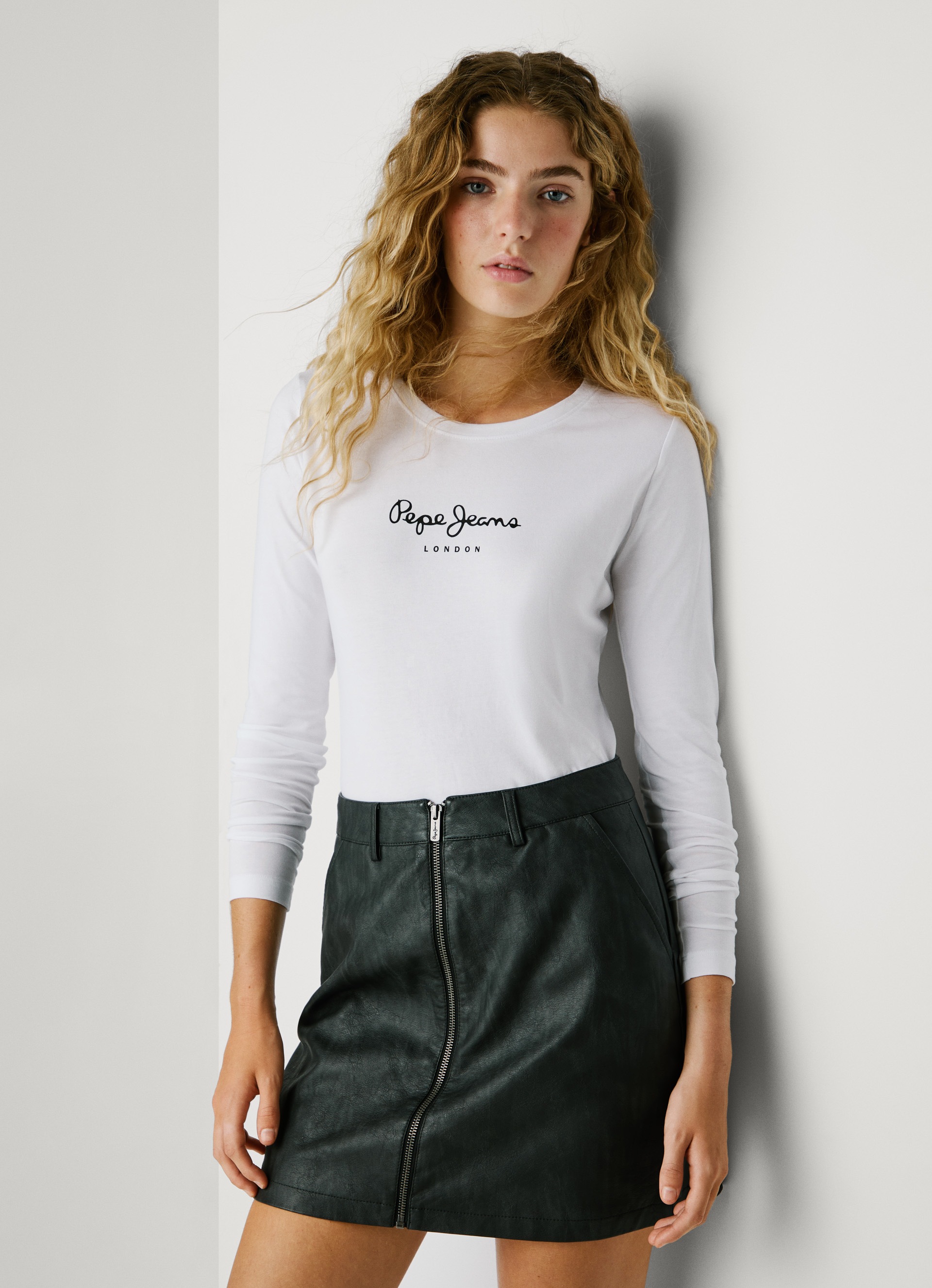 Thumbnail - Pepe Jeans Langarmshirt "NEW VIRGINA L/S" mit Logo-Print