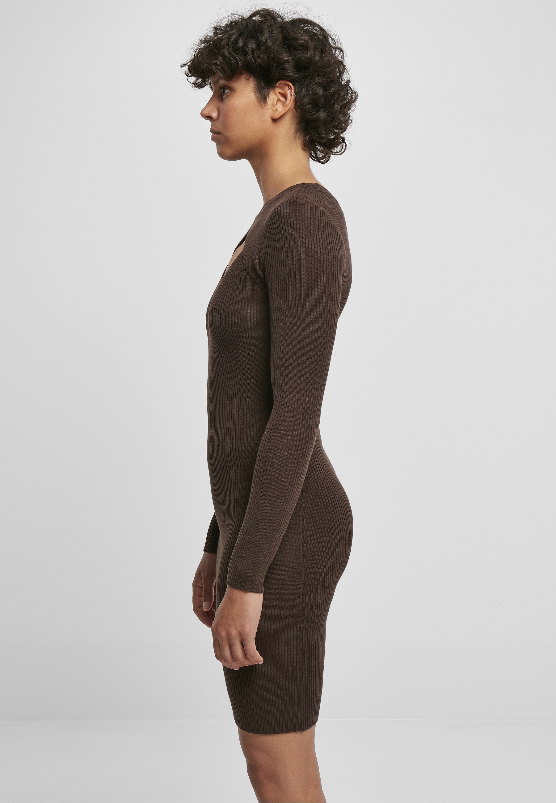 URBAN CLASSICS Shirtkleid »Urban Classics Damen Ladies Cut Out Dress« 1 Stk. tlg.