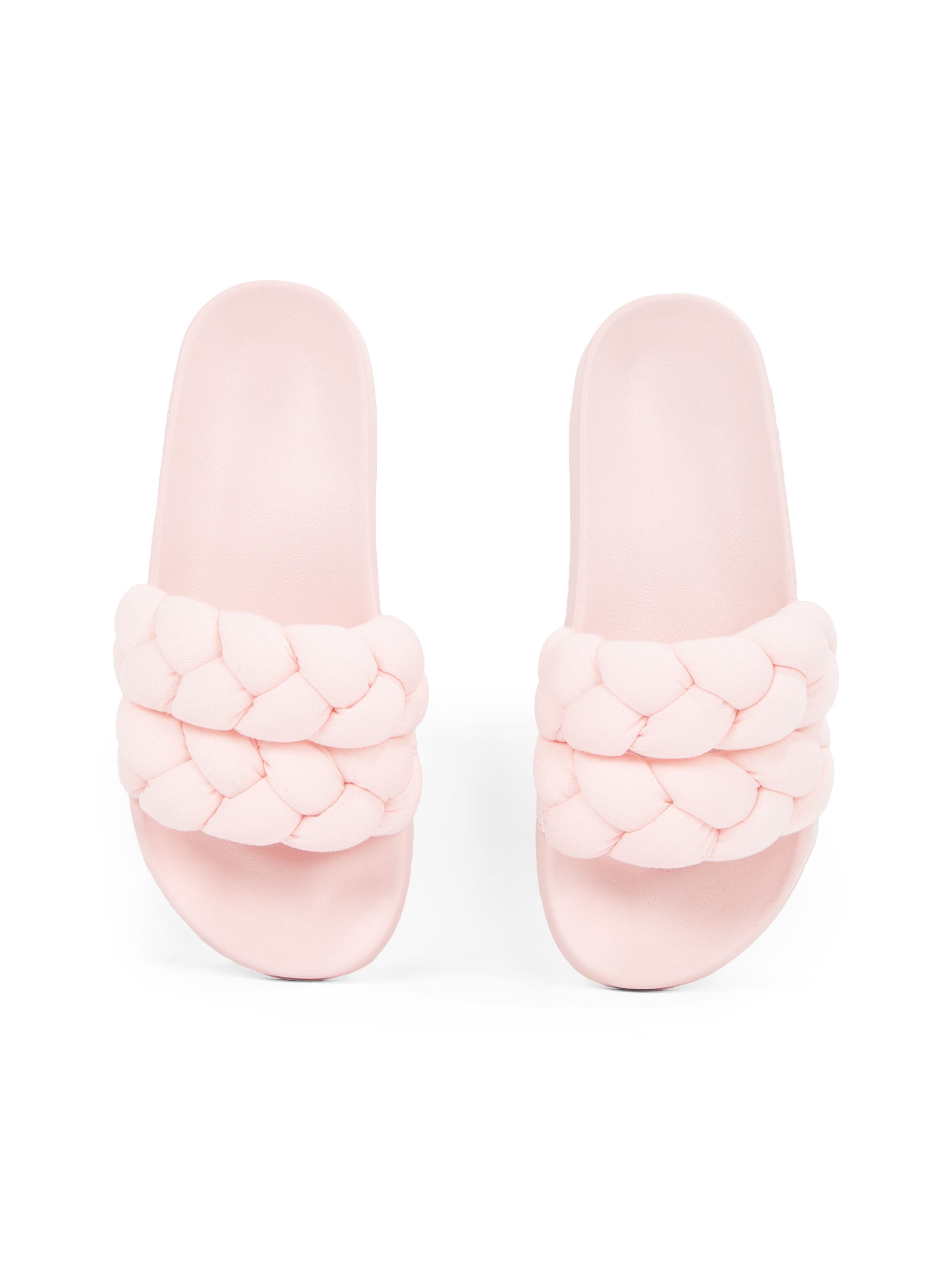 Tommy Jeans Pantolette »TJW BRAIDED SLIDE«, Sommerschuh, Flats, Schlupfschuh, geflochtene, wattierte Bandage