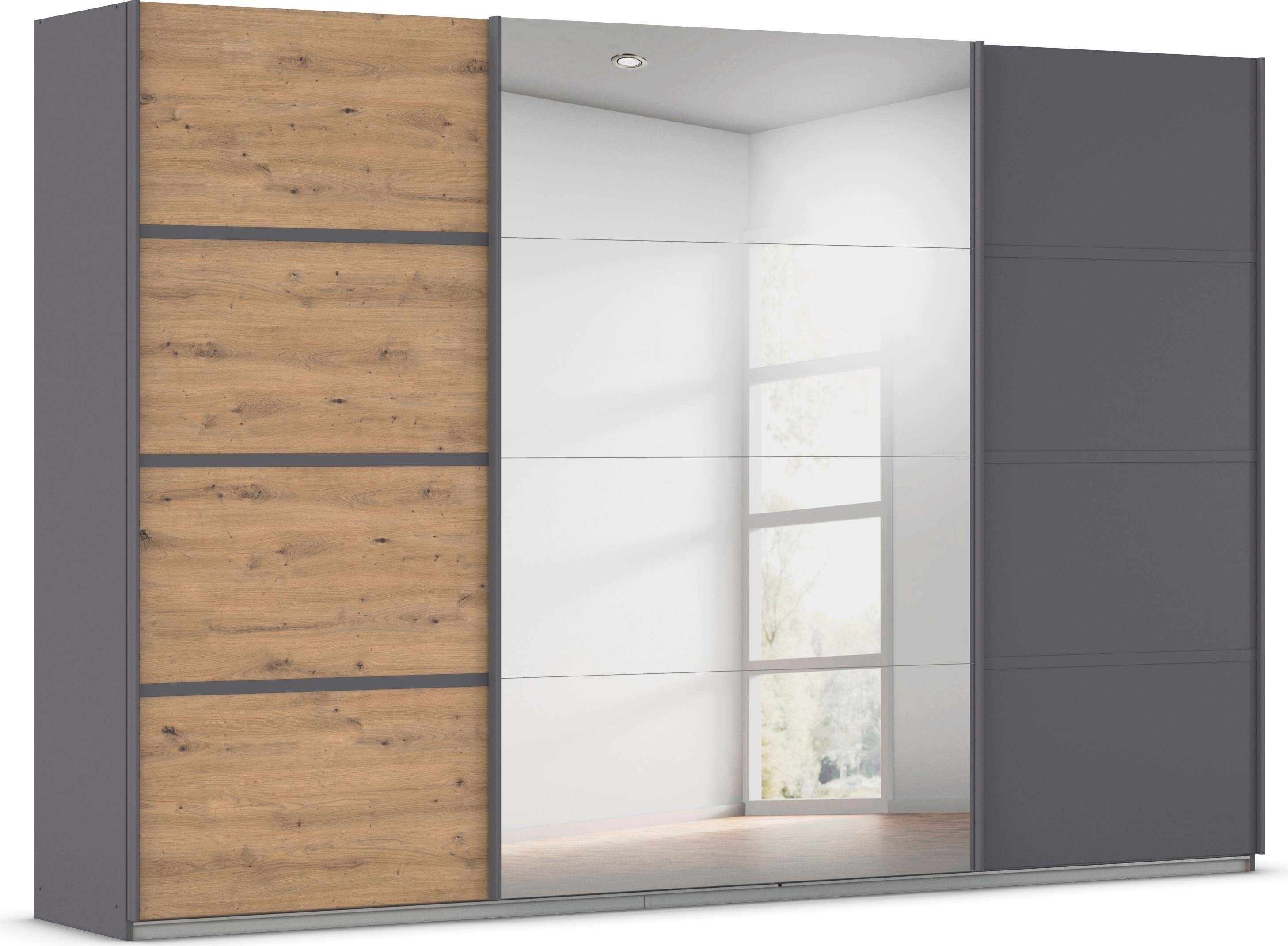 OTTO home Kleiderschrank "Mehrzweckschrank Aktenschrank Möbel Mietswohnung Schlafzimmer AVOLA" 3 verschiedene Ausstattungen BASIC/CLASSIC/PREMIUM (inkl. SOFT-CLOSE), mit eleganten Zierleisten in Chrom, Schwarz oder Weiß MADE IN GERMANY