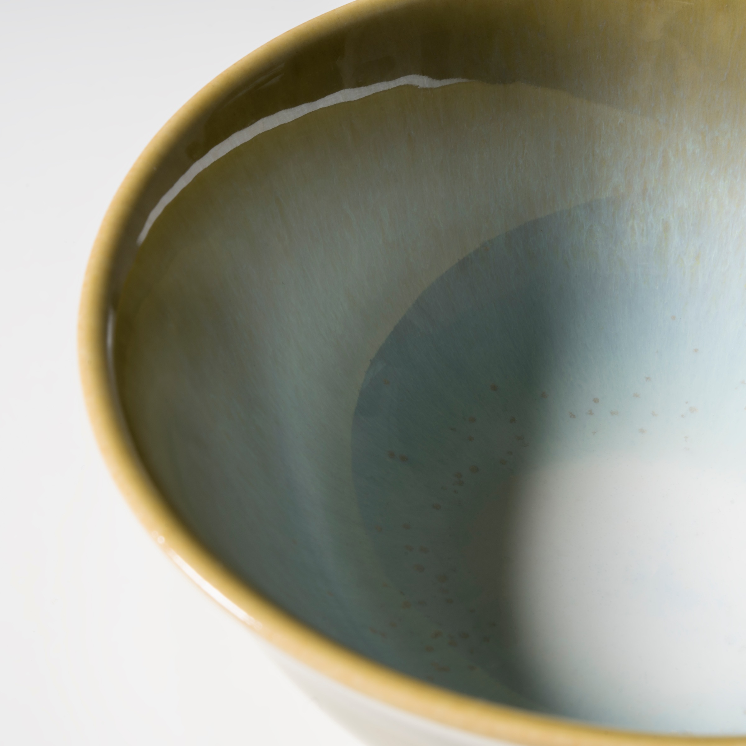Müslischale GIPFELSTÜCK "Flussufer", bunt (grün, braun, blau), Ø:15cm, Steinzeug, Schüsseln, Müslischale, Reaktivglasur, außergewöhnlicher, visueller Farbverlauf, Ø 15 cm 3