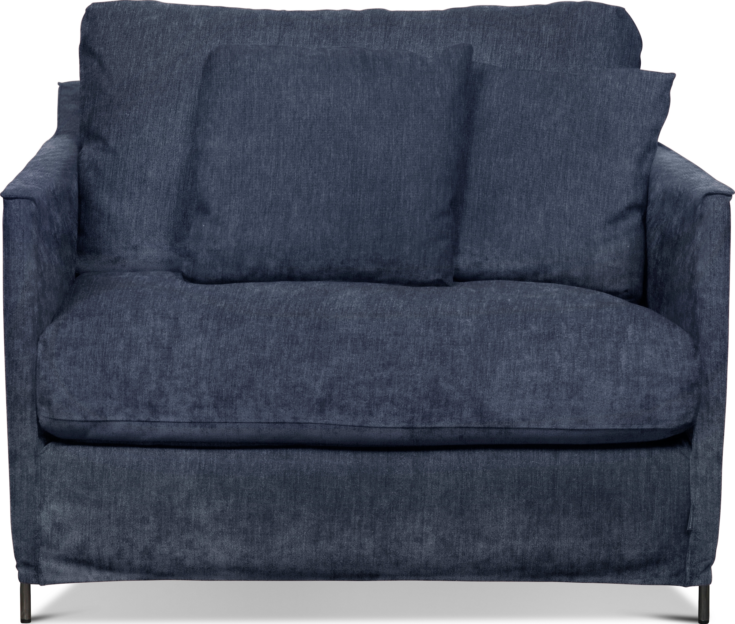 furninova Loveseat "Petito", abnehmbarer Hussenbezug, alle Kissen mit Federn gefüllt, 2 Zierkissen