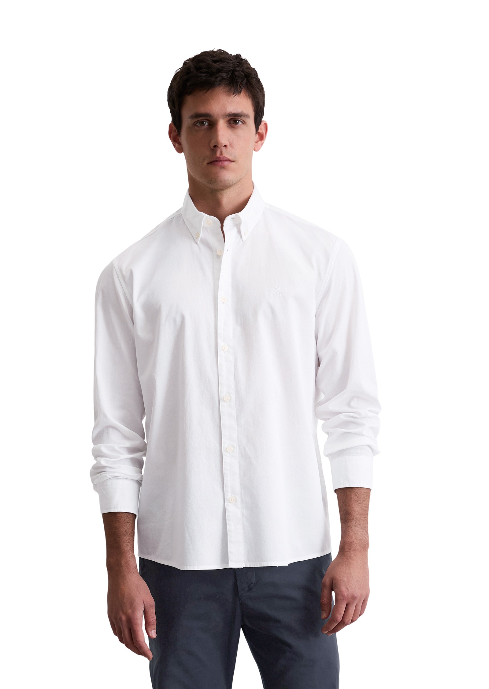 Marc OPolo Langarmhemd, regular fit aus Bio-Baumwolle, Button-down-Kragen, günstig online kaufen
