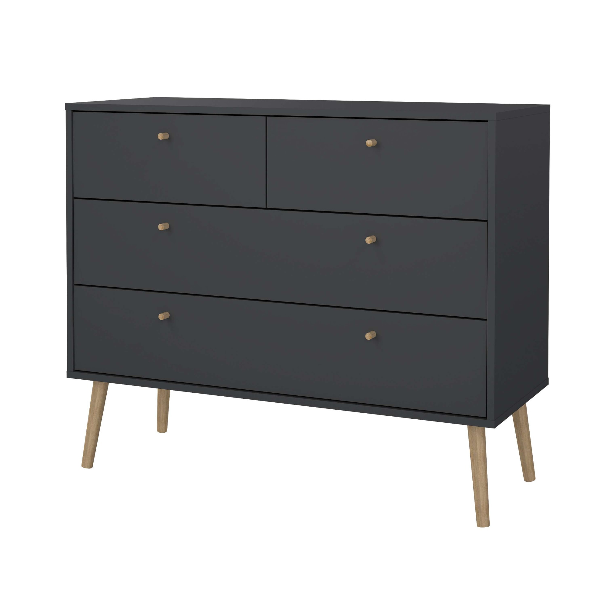 Home affaire Kommode »Bodo, Aufbewahrung, Schubladenschrank, Sideboard,«, 4 Schubladen, Beine und Griffe aus Echtholz, Breite 99 cm