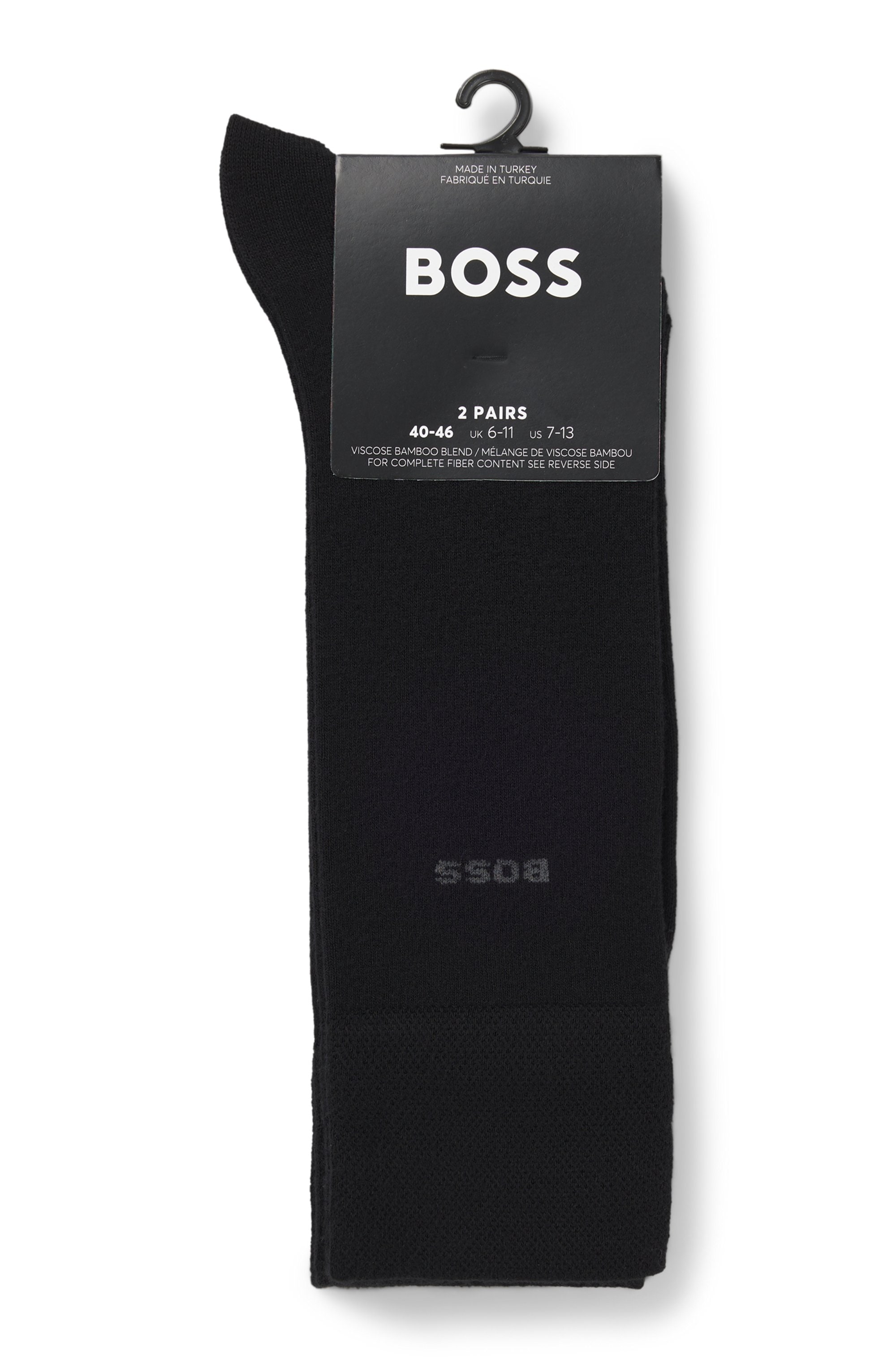 BOSS Businesssocken »2P RS Bamboo 1027«, (Packung, 2 Paar), mit Strickbündchen