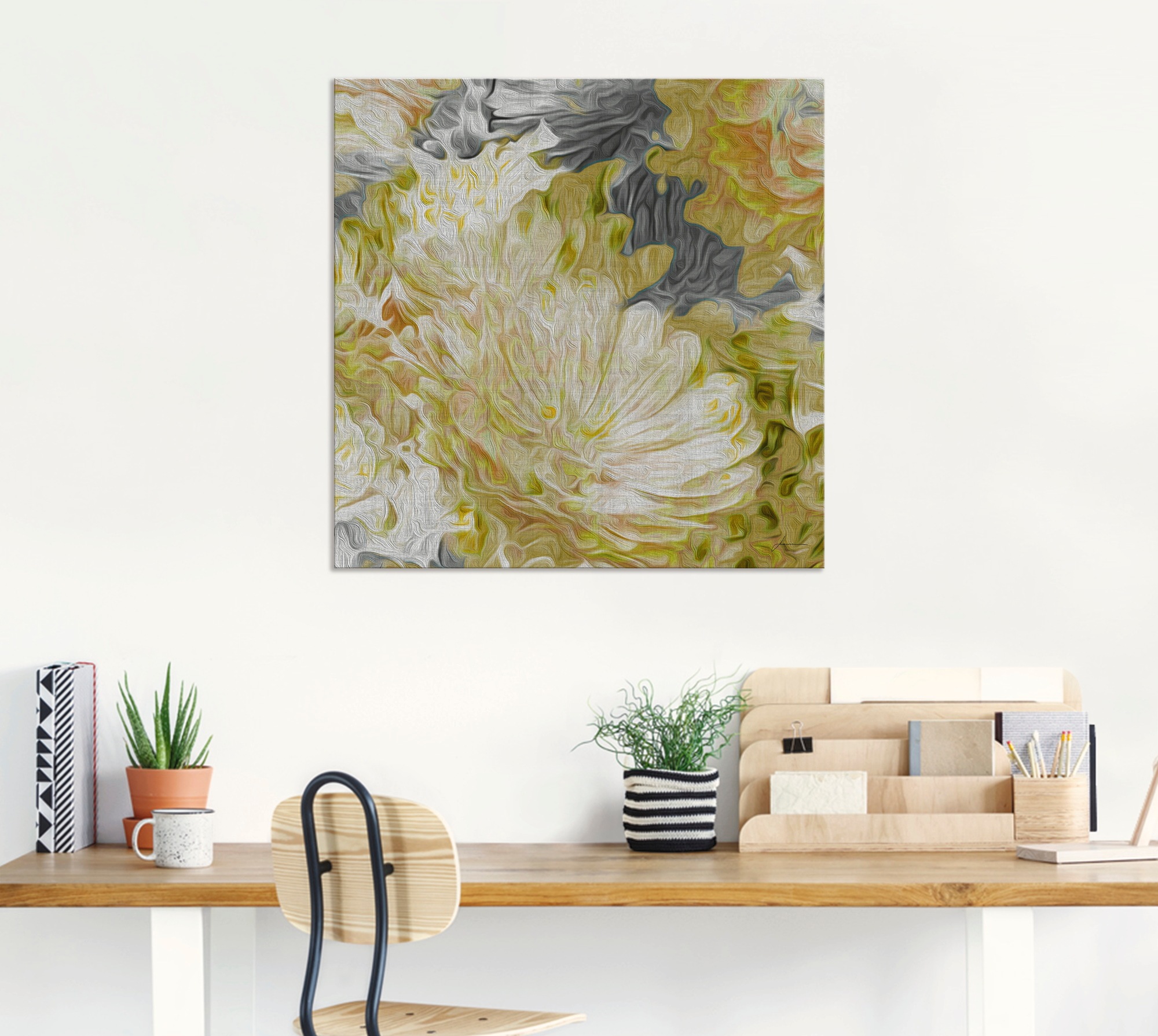 Artland Wandbild »Chrysanthemen in der Sonne II«, Blumen, (1 St.), als Alubild, Leinwandbild, Wandaufkleber oder Poster in versch. Größen