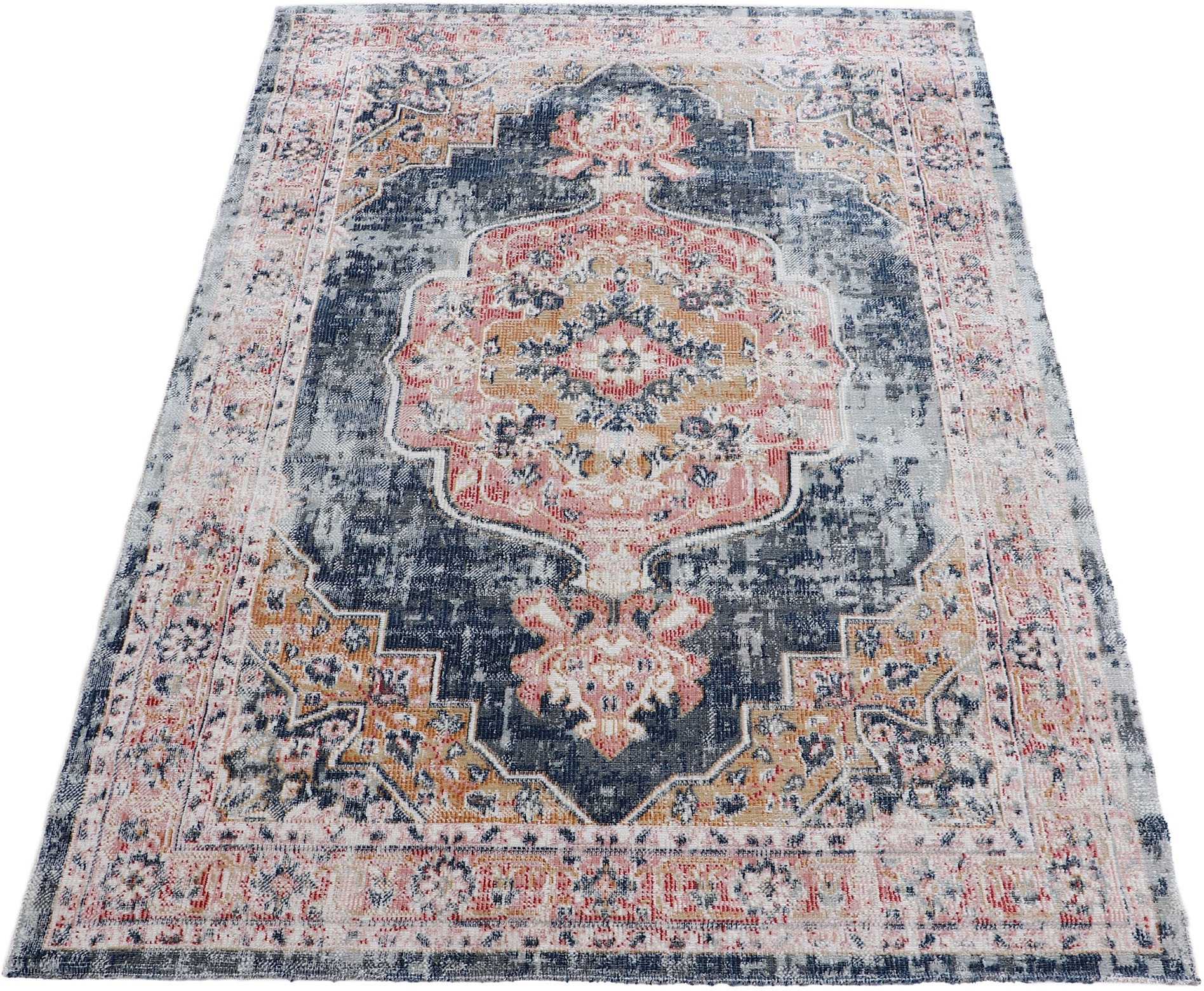 carpetfine Teppich "Omen 4" rechteckig 3 mm Höhe Orient Vintage Look, Wohnz günstig online kaufen