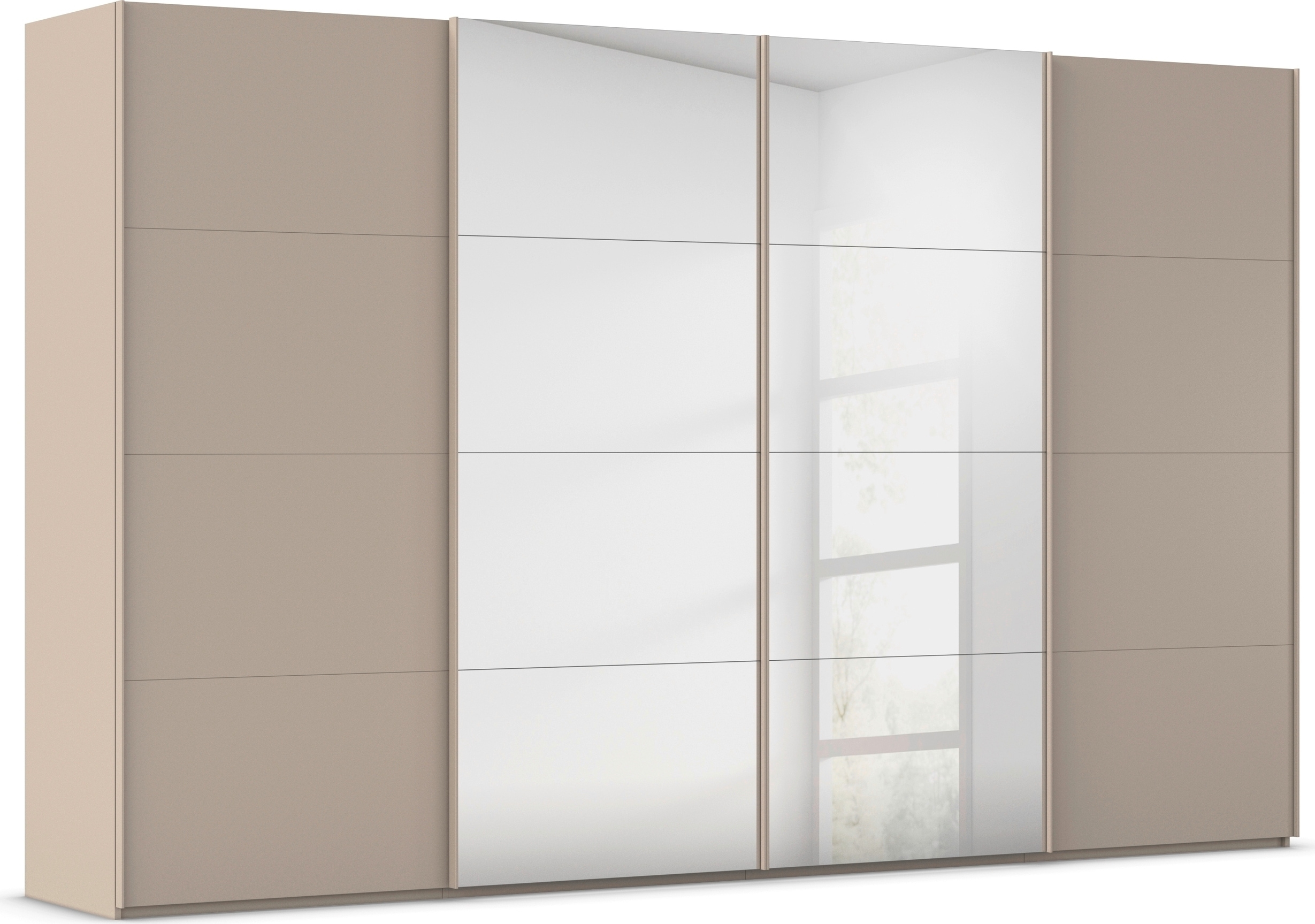 rauch "Kleiderschrank Schrank Garderobe Schlafzimmerschrank SCALE-FYRA" edle viergeteilte Türen mit Spiegel und vielen Farben MADE IN GERMANY