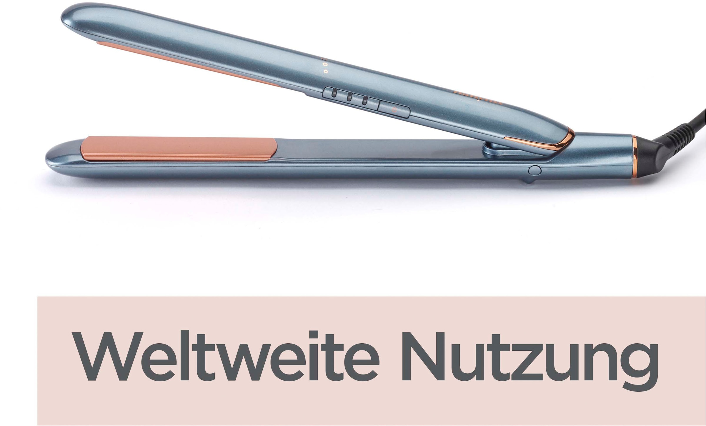 BaByliss Glätteisen »Denim Luxe Glätteisen«, mit ultraglatten Titan-Keramik-Platten für brillanten Glanz