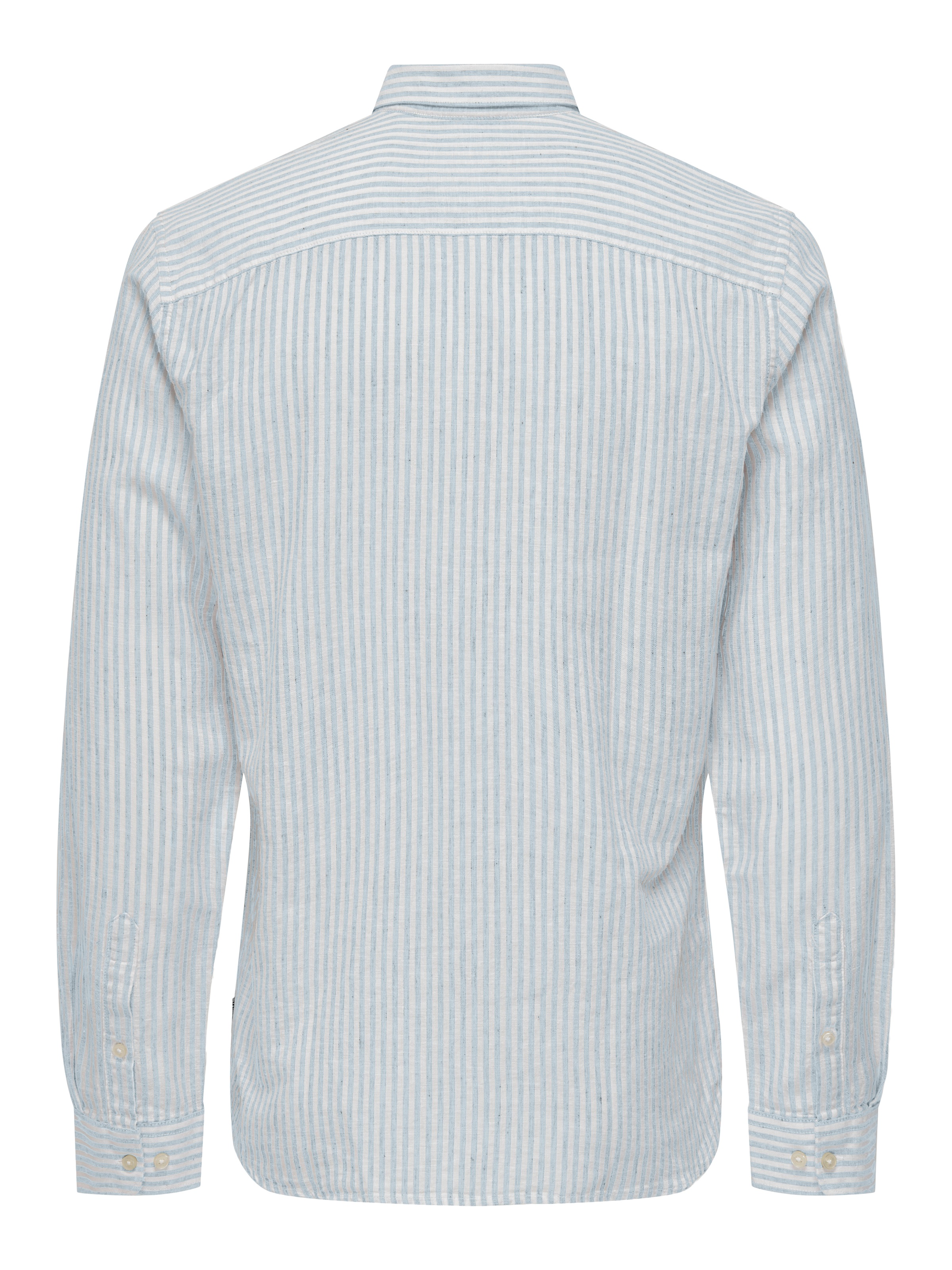 ONLY & SONS Kurzarmhemd »ONSCAIDEN LS STRIPE LINEN SHIRT 660 NOOS«