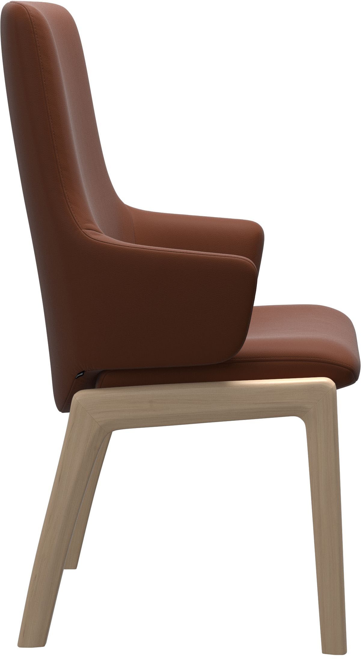 Stressless® Polsterstuhl »Laurel«, Leder PALOMA, High Back mit Armlehne, Größe L, mit abgerundeten Beinen in Eiche