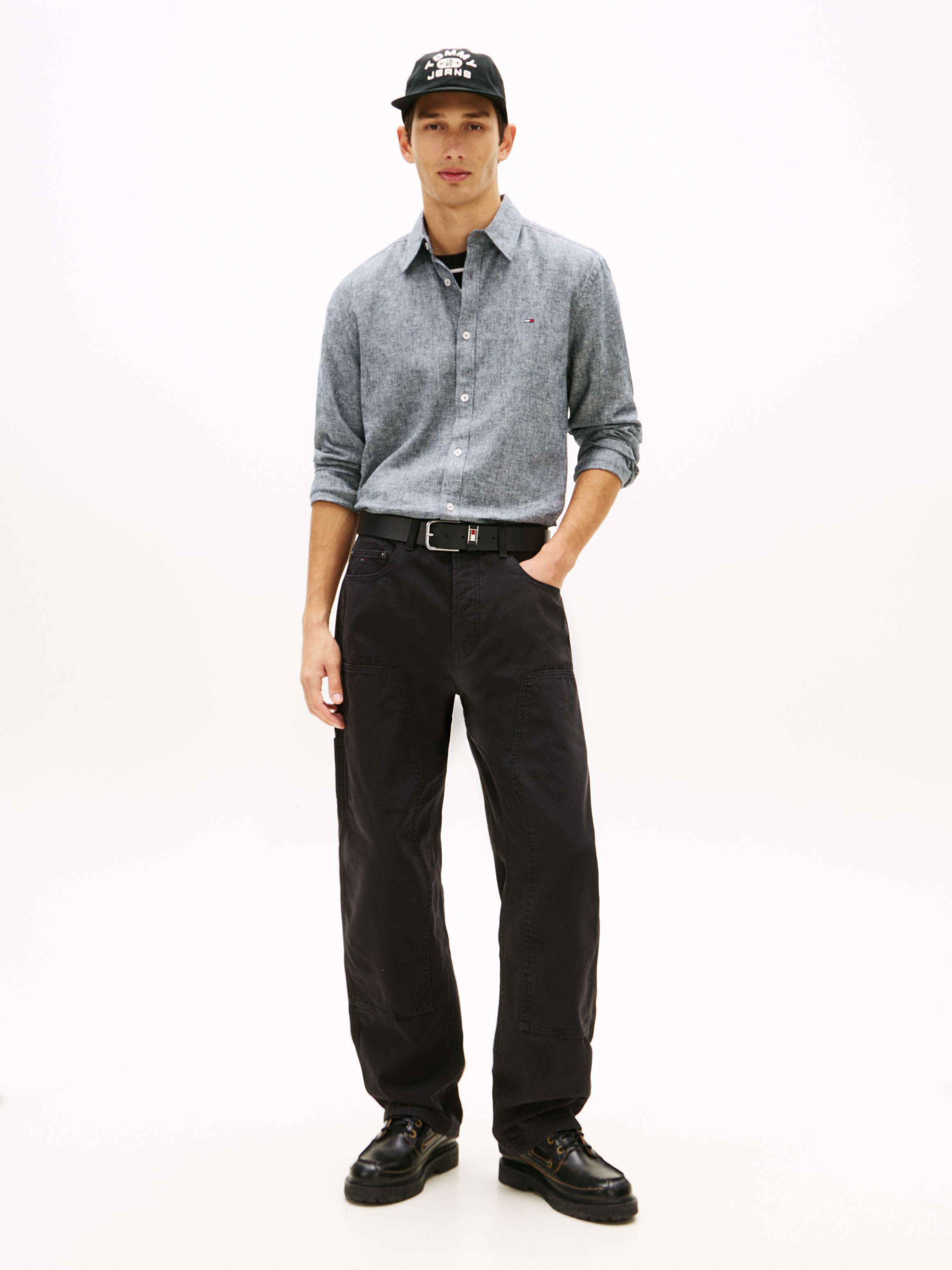 TOMMY JEANS Hemd  dunkelblau   L herren 4