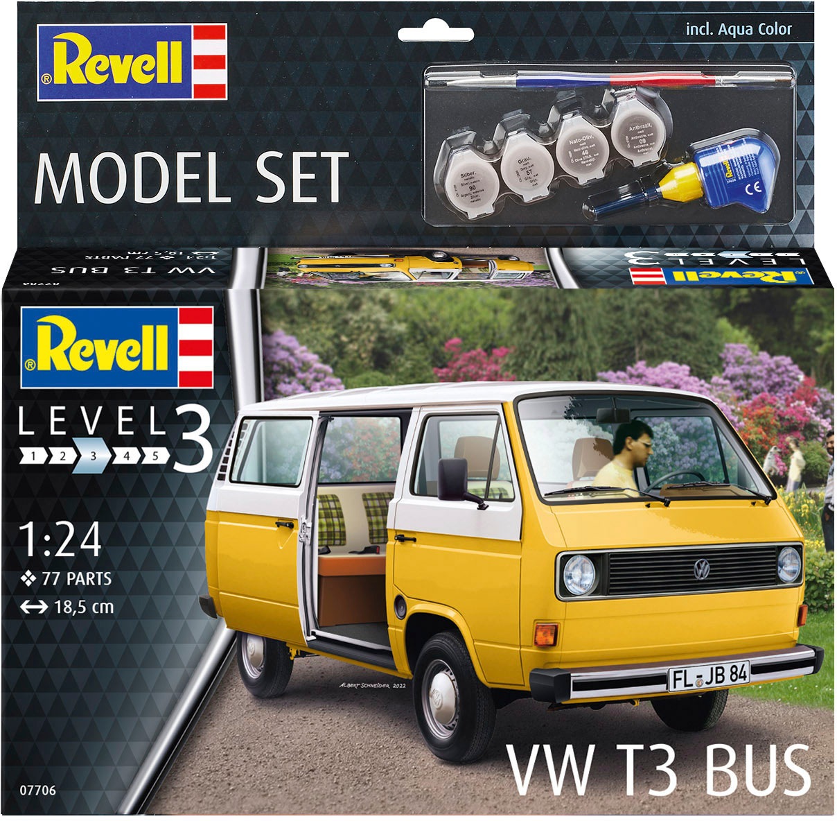 Revell® Modellbausatz »Volkswagen VW T3 Bus (Bulli)«, 1:25, Made in Europe