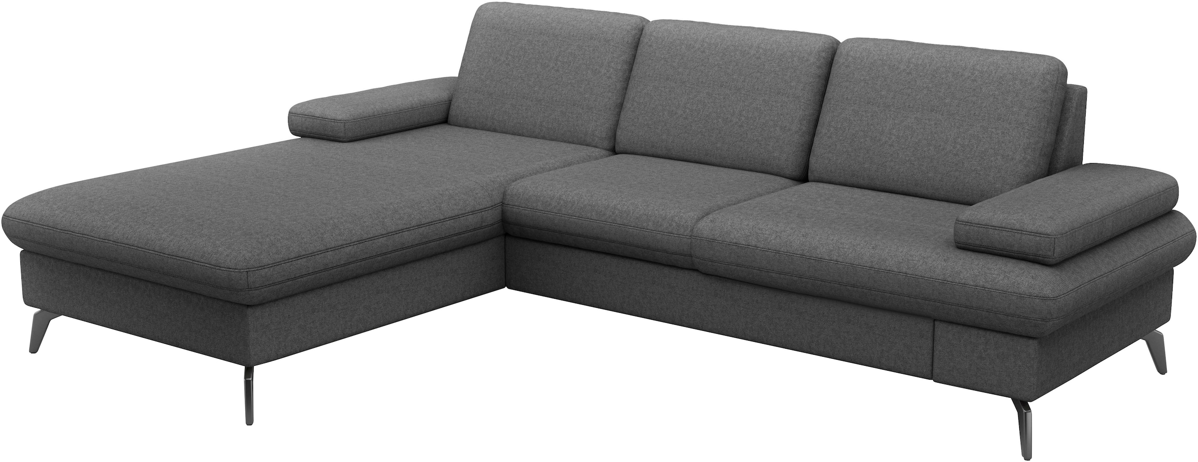 sit&more Ecksofa »Morris Jubi L-Form«, inkl. Armteilfunktion und 1 Zierkissen, wahlweise mit Bettfunktion