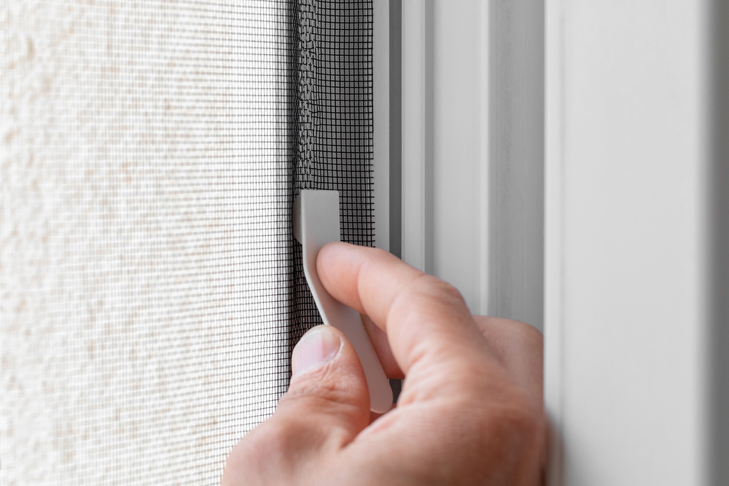 SCHELLENBERG Fliegengitter-Gewebe »aus Fiberglas in anthrazit und weiß«, Insektenschutz Rolle für Fenster und Tür, verschiedene Maße