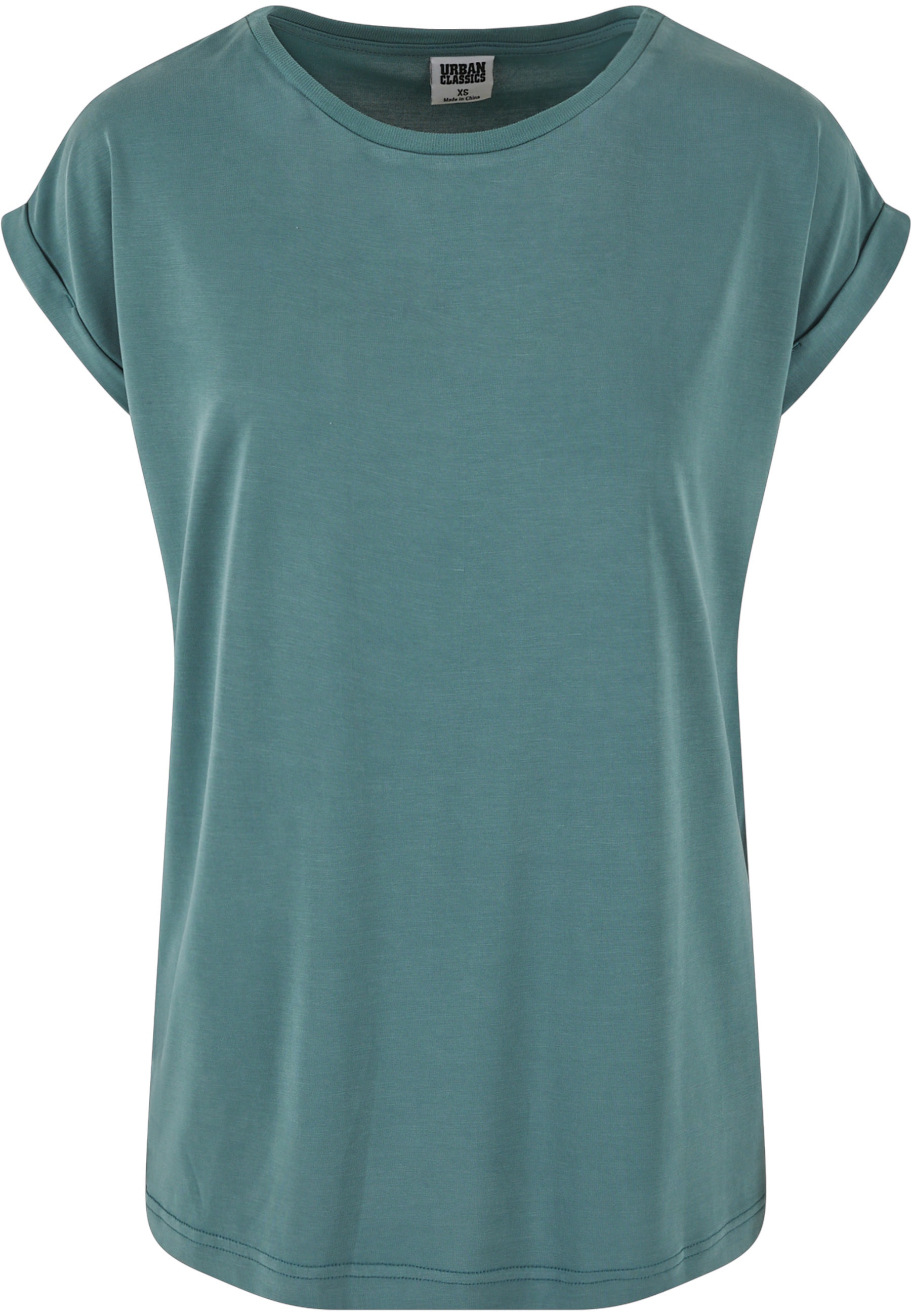 URBAN CLASSICS Kurzarmshirt "Urban Classics Damen Ladies Modal Extended Shoulder Tee" 1 Stk.