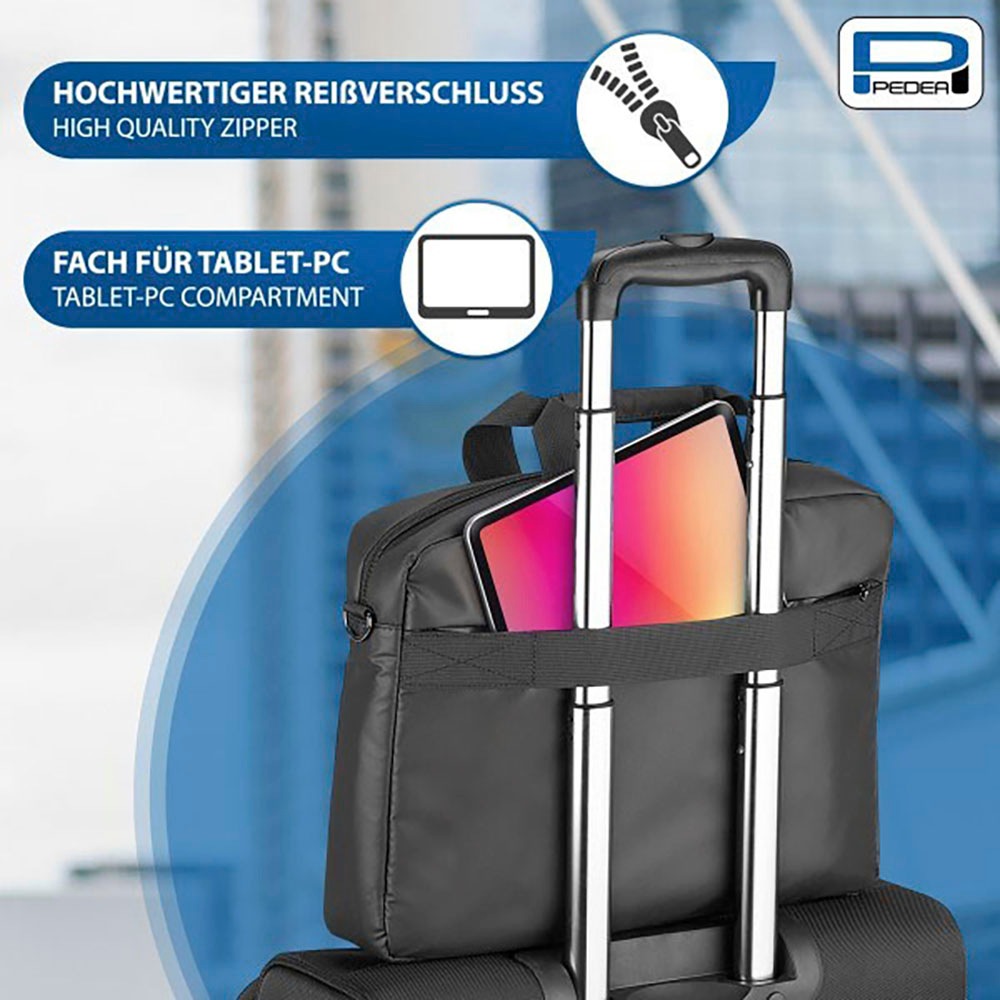 PEDEA Laptoptasche »Notebooktasche Clutch 15,6 (39,6cm)«, (1 tlg.), Umhängetasche mit Tablet Fach