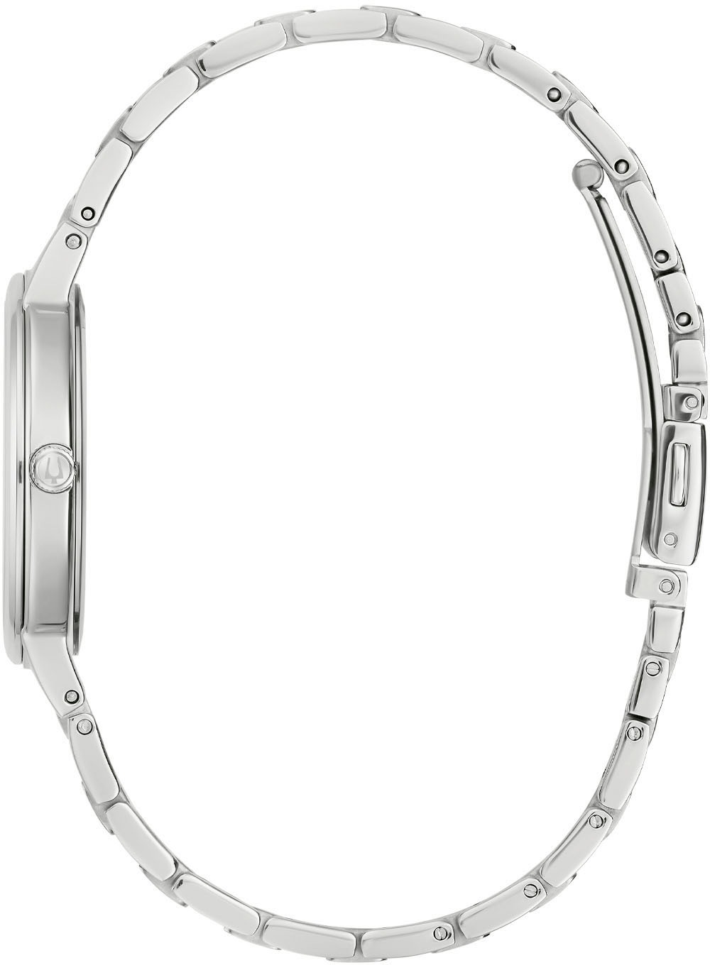 Bulova Quarzuhr, Armbanduhr, Damenuhr, Edelstahlarmband, analog