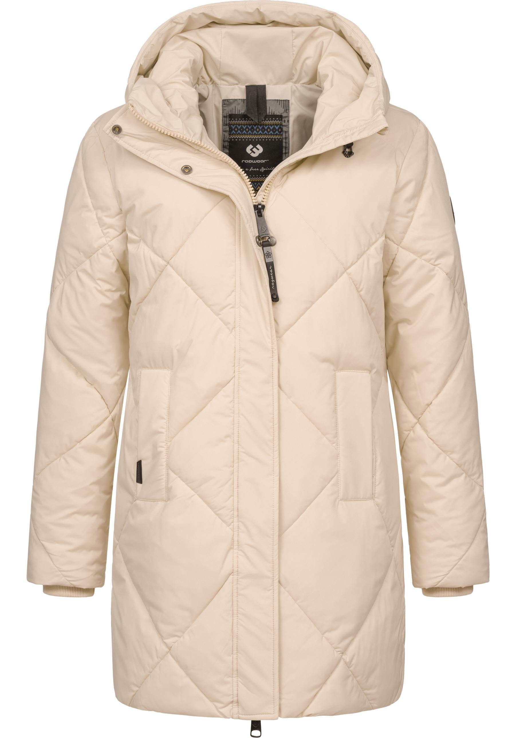 Ragwear Steppmantel »Diamanta«, Wasserdichter Damen Kurzmantel mit Kapuze