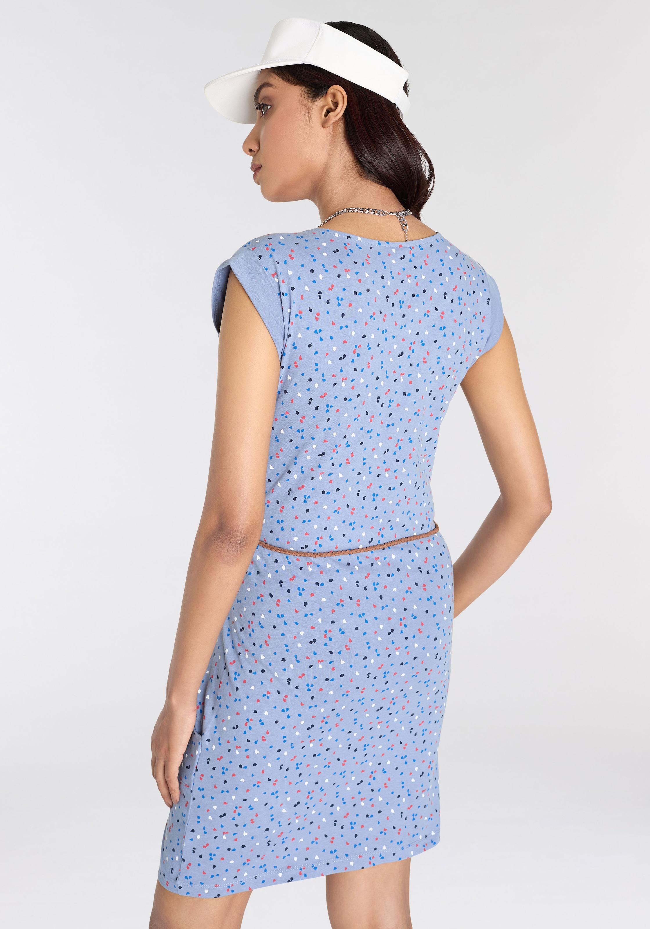 KangaROOS Jerseykleid, (Set, mit abnehmbarem Gürtel), mit Alloverprint
