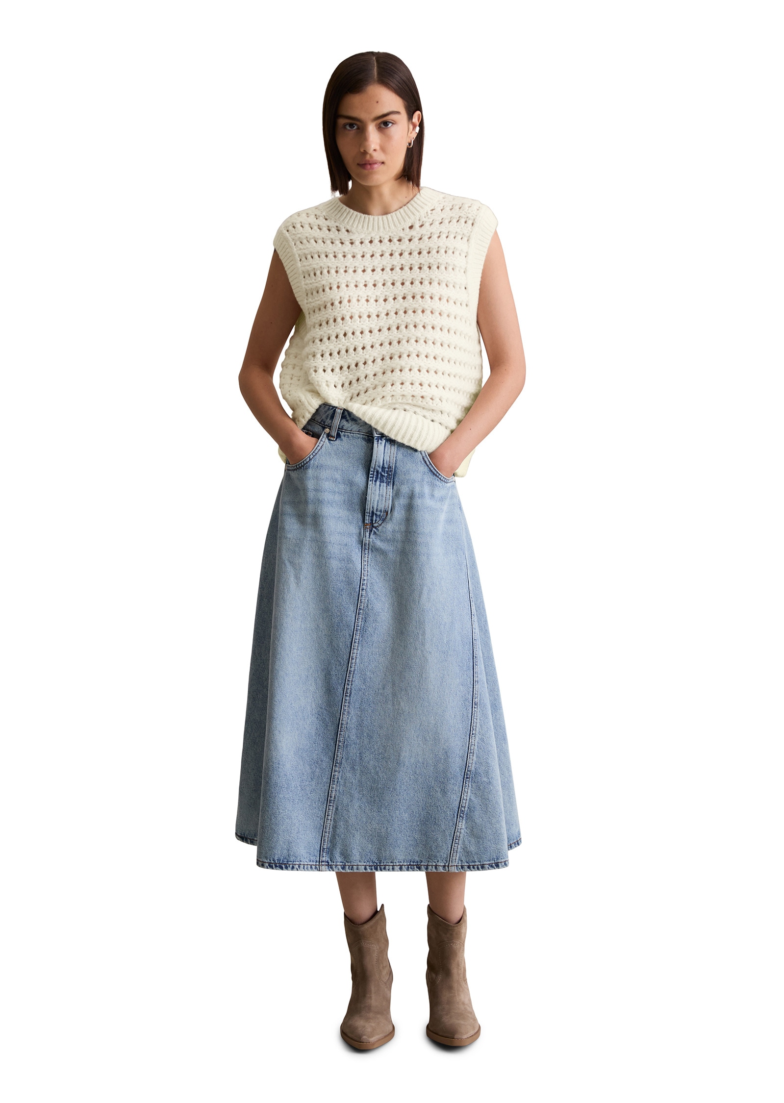 Marc O'Polo DENIM Rundhalspullover »aus softem Schurwolle-Mix«
