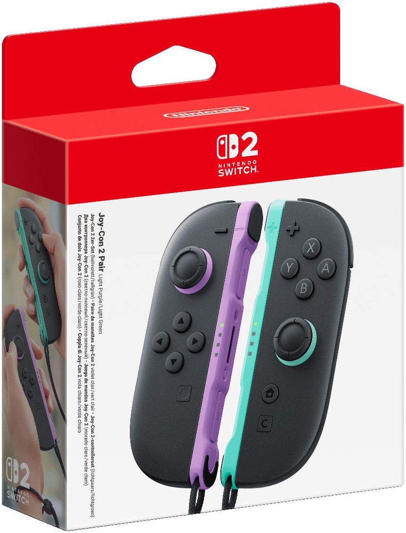 Controller "Switch 2 Joy-Con 2 2er-Set", B:3,07cm H:11,6cm T:1,44cmschwarz, hellviolett, hellgrün, NINTENDO SWITCH 2, Spielecontroller
