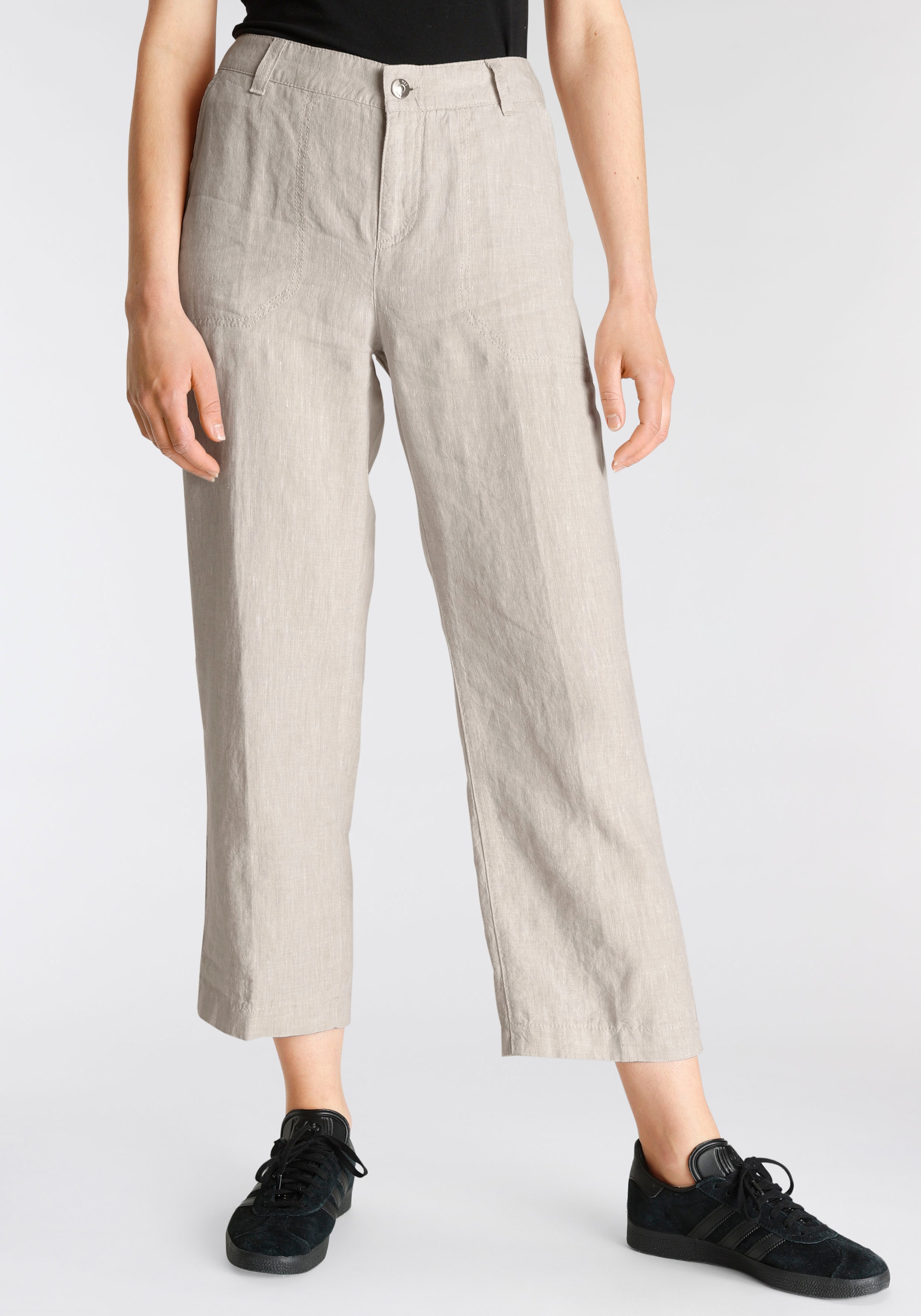 MAC Leinenhose "NORA cropped", Sommerhose temperaturausgleichend und angene günstig online kaufen