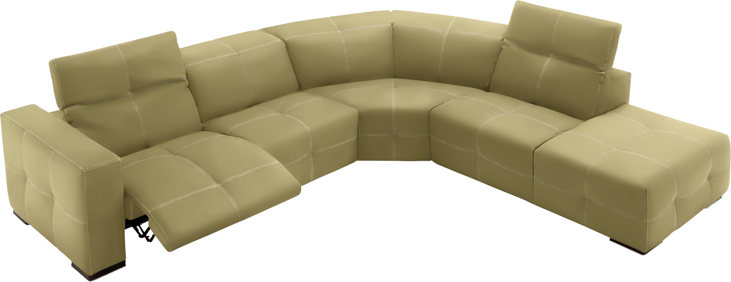 Egoitaliano Ecksofa "Sauvanne, Designsofa der Extraklasse, elegant und bequem, L-Form" wahlweise mit elektrischer Relaxfunktion, Kopfteilverstellung