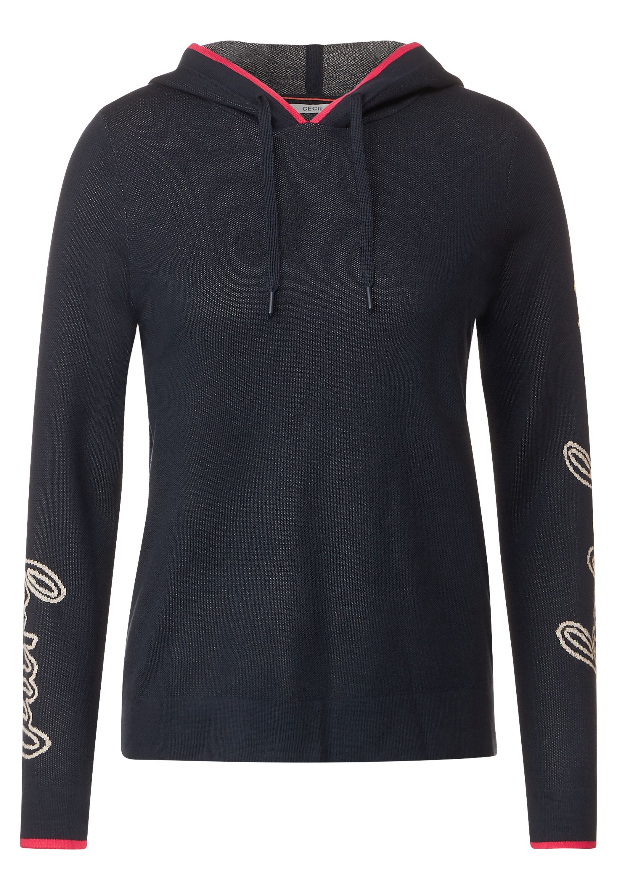 Cecil Jacquardpullover, aus elastischem Materialmix