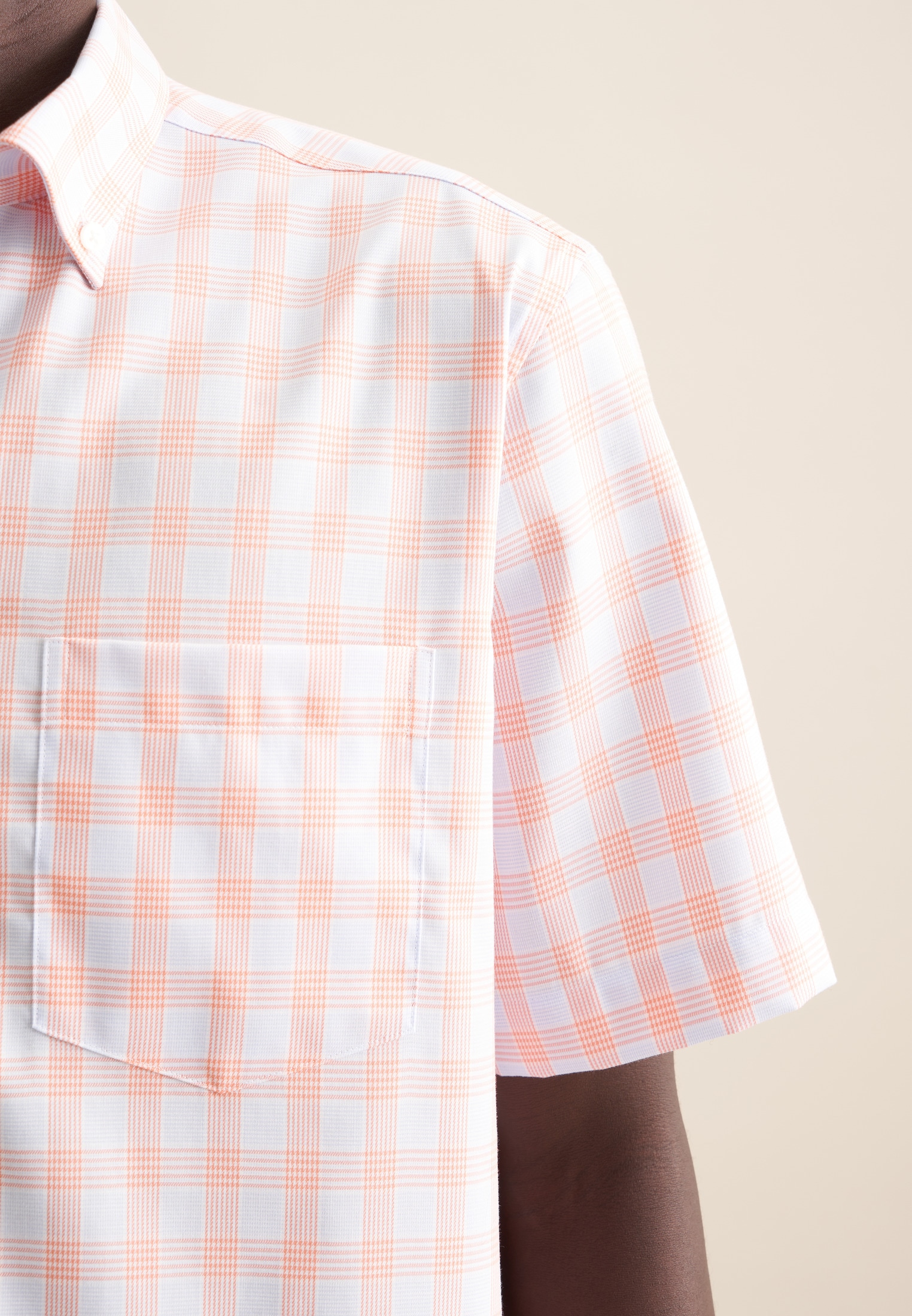seidensticker Businesshemd »Regular«, Regular Kurzarm Button-Down-Kragen Karo