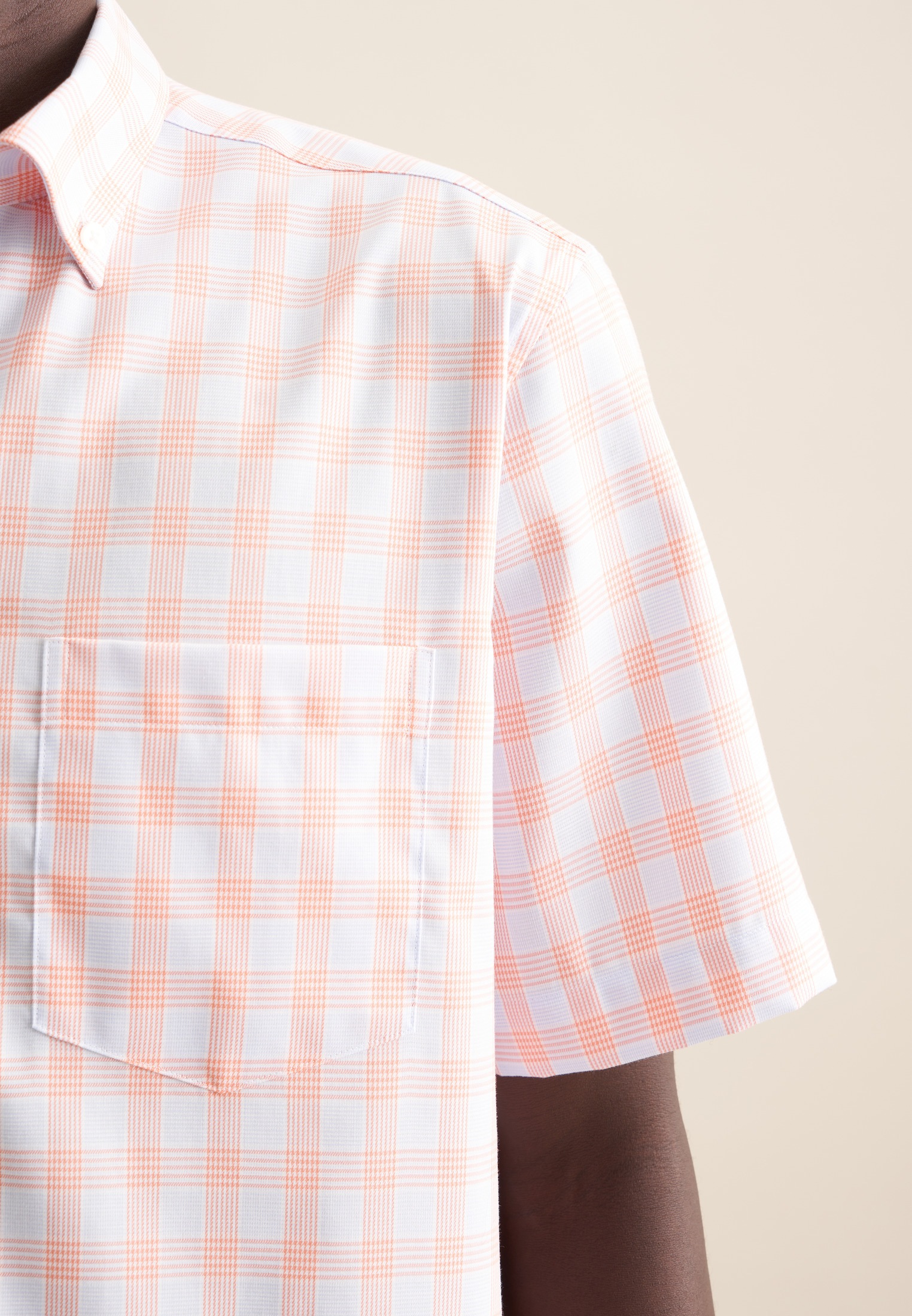 Seidensticker Smart Essentials Regular Men Shirt Orange Checkered 3XL 3