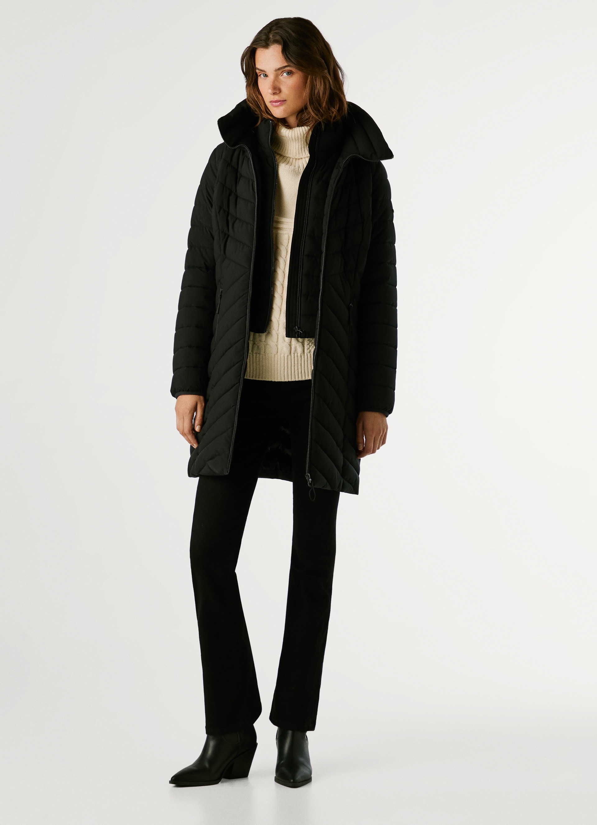 Pepe Jeans Steppmantel »SANN LONG« wasserabweisend, mit Innenverschluss