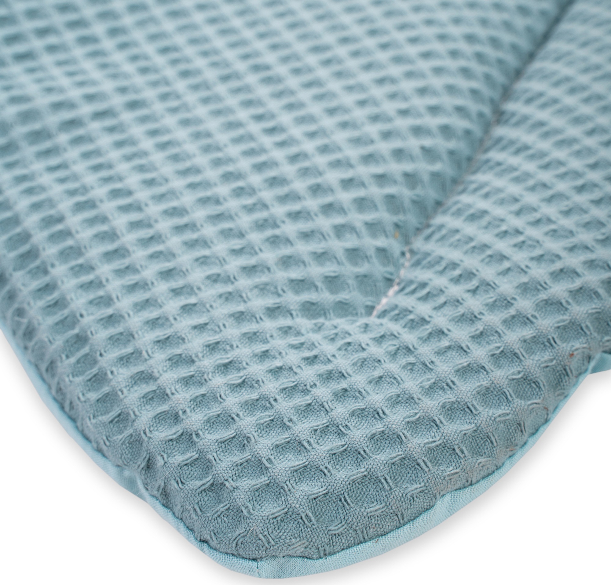 Thumbnail - Julius Zöllner Krabbeldecke "Blatt Waffelpiqué, Greenery" Made in Germany