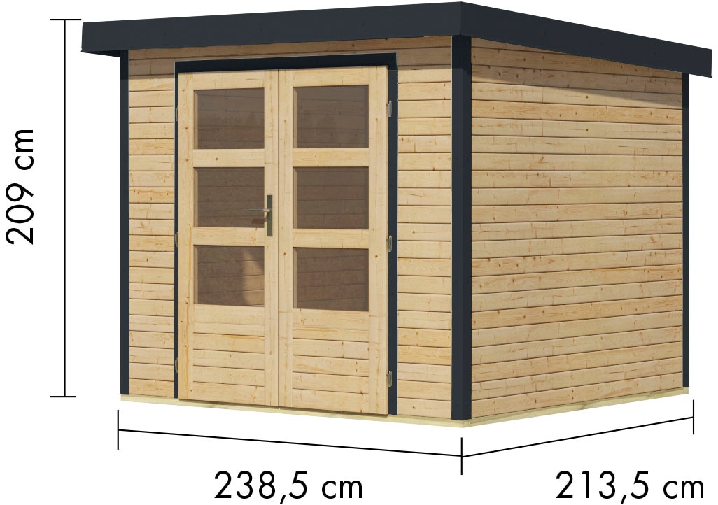 Karibu Gartenhaus »Jupiter 3 A«, in verschiedenen Farben