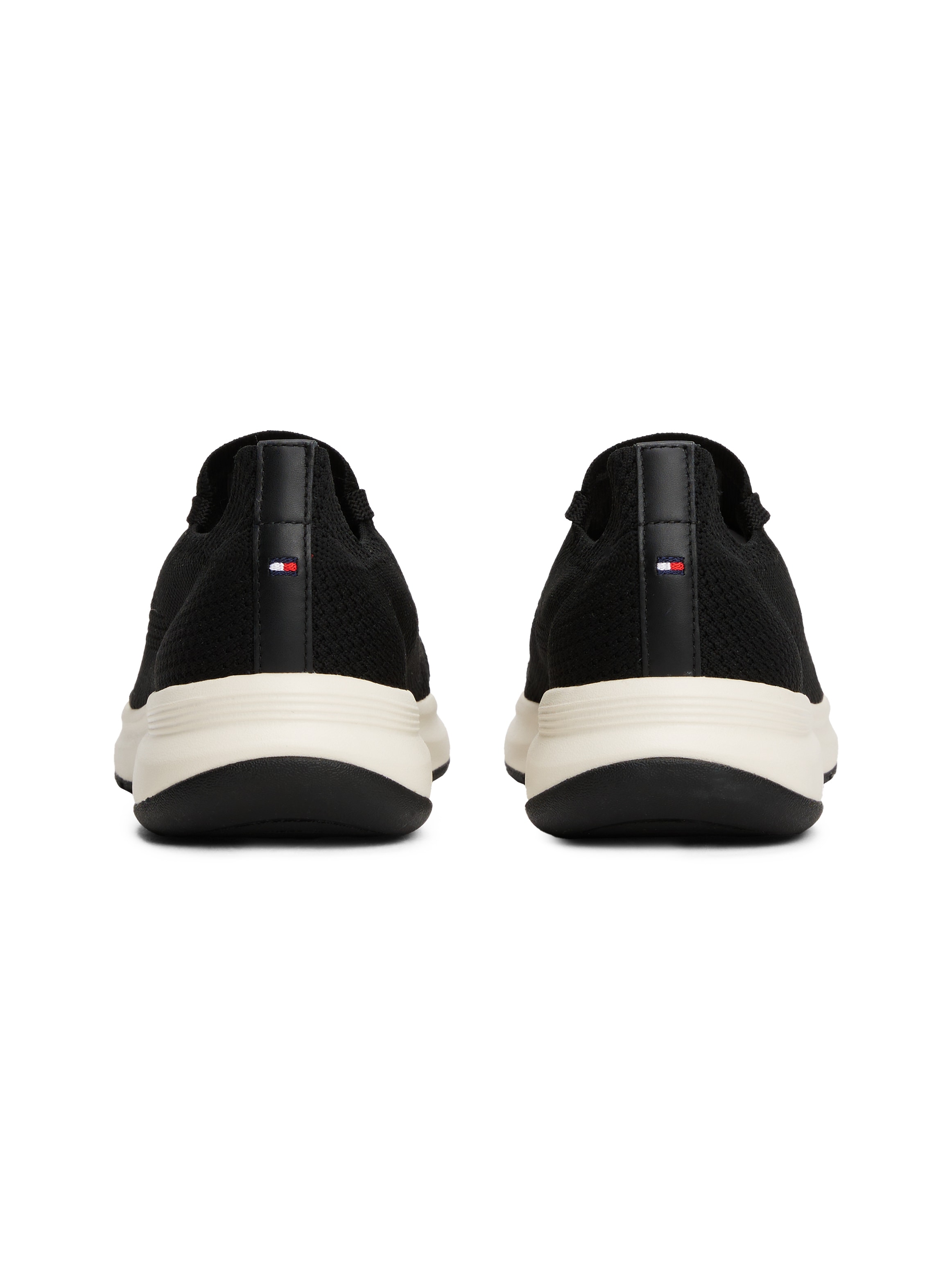 Tommy Hilfiger Slip-On Sneaker »TH KNIT RUNNER«, Freizeitschuh, Halbschuh, Schnürschuh mit gestickter Logoflag