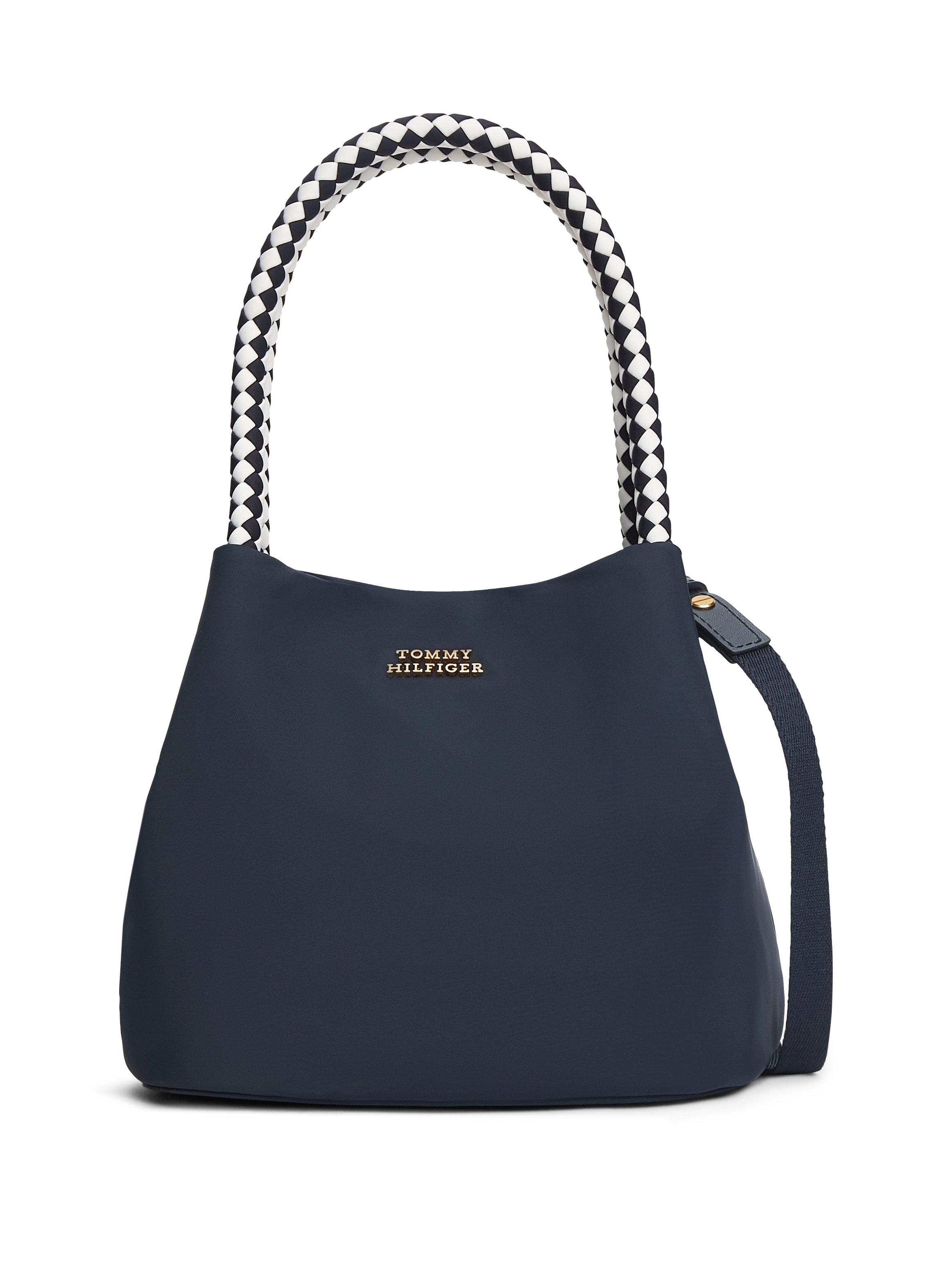Tommy Hilfiger "TH MARINA BUCKET NYLON" Damen Tragetasche, Umhängetasche, Schultertasche mit Logoschriftzug