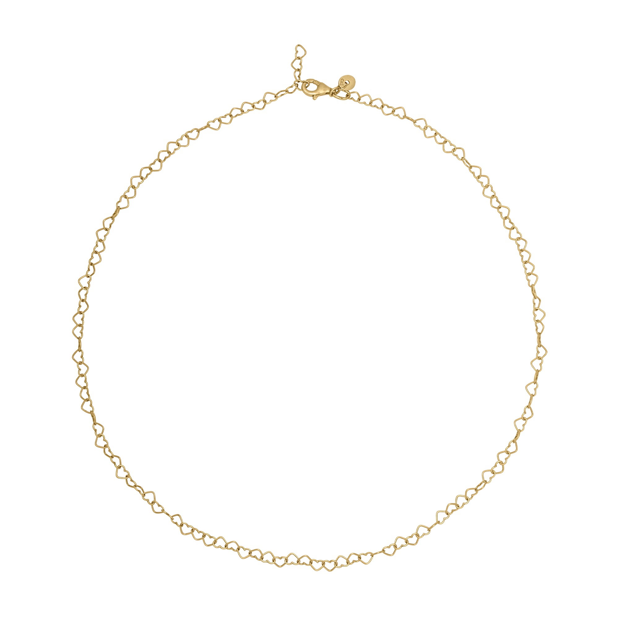 CAÏ Collierkettchen »925 Silber vergoldet Herzchenkette Choker«