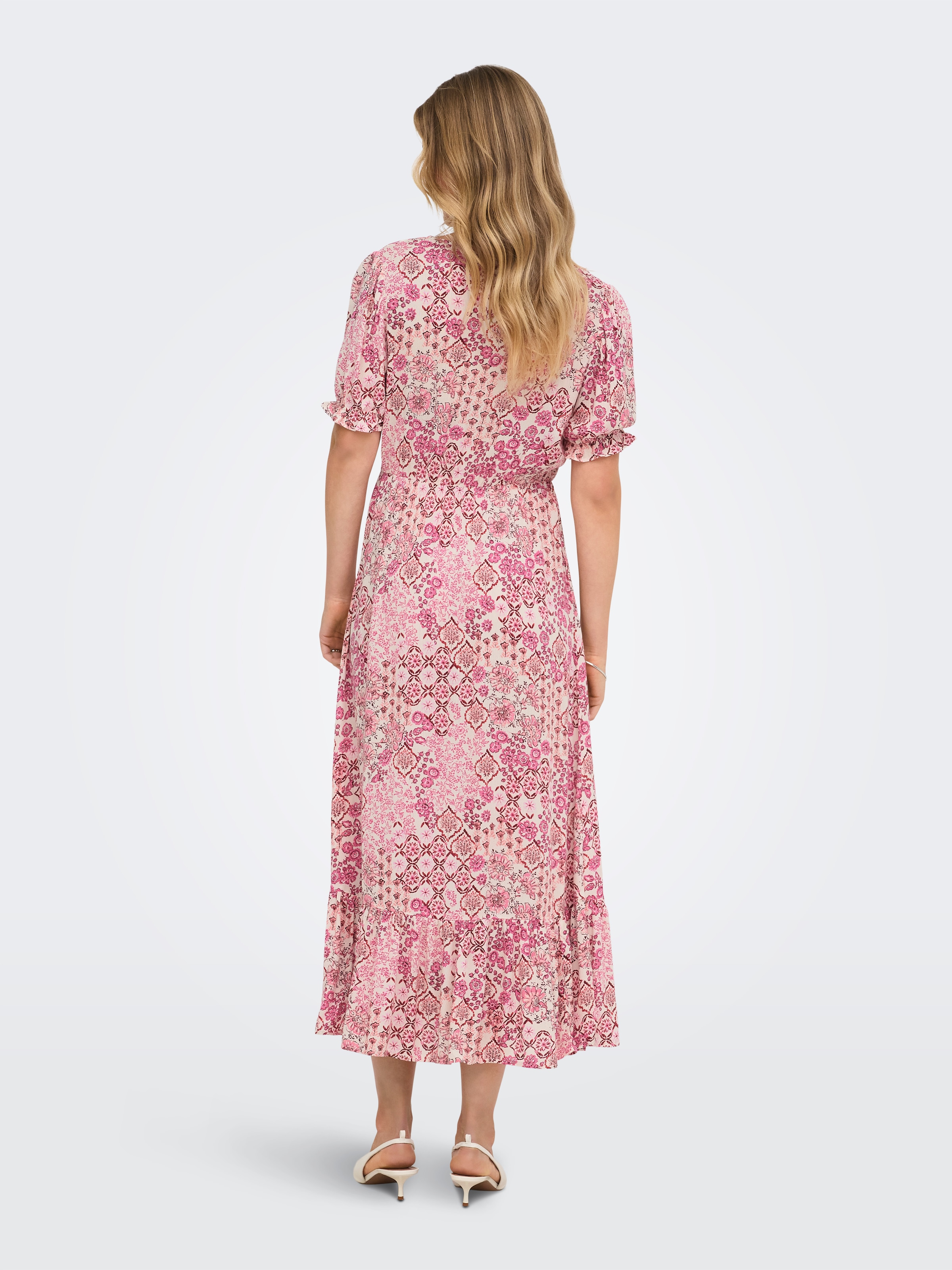 ONLY Maxikleid »ONLCHIANTI S/S LONG DRESS WVN NOOS« Viskose, regular fit